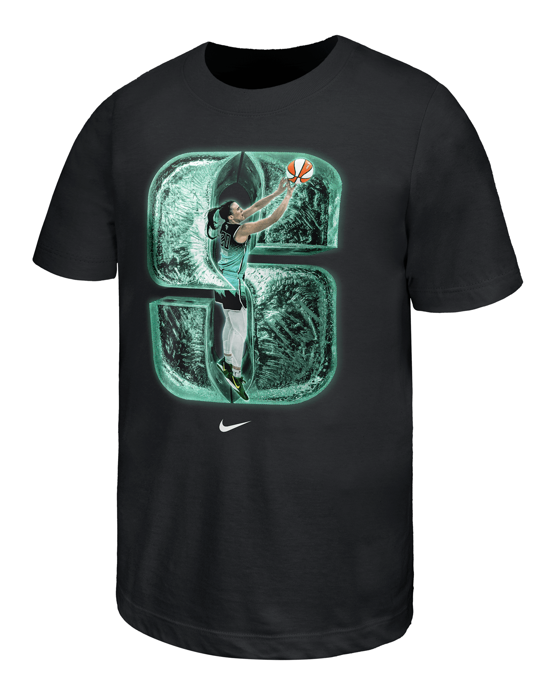 Playera de básquetbol Nike para niños talla grande Sabrina Ionescu "So Win" - Negro