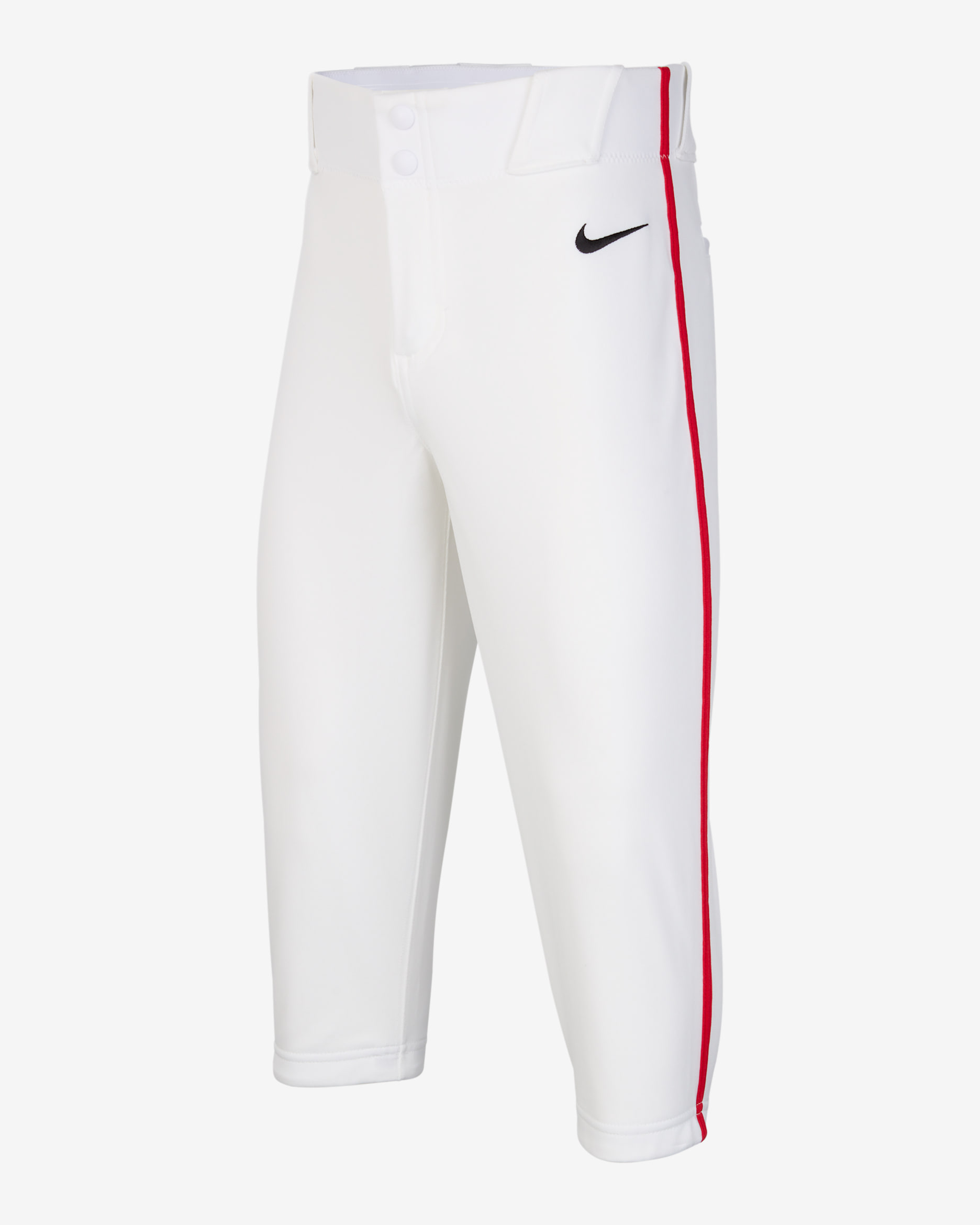 Pants de béisbol entubados de cintura alta para niños talla grande Nike Vapor Select 2 - Blanco/Rojo universitario/Negro