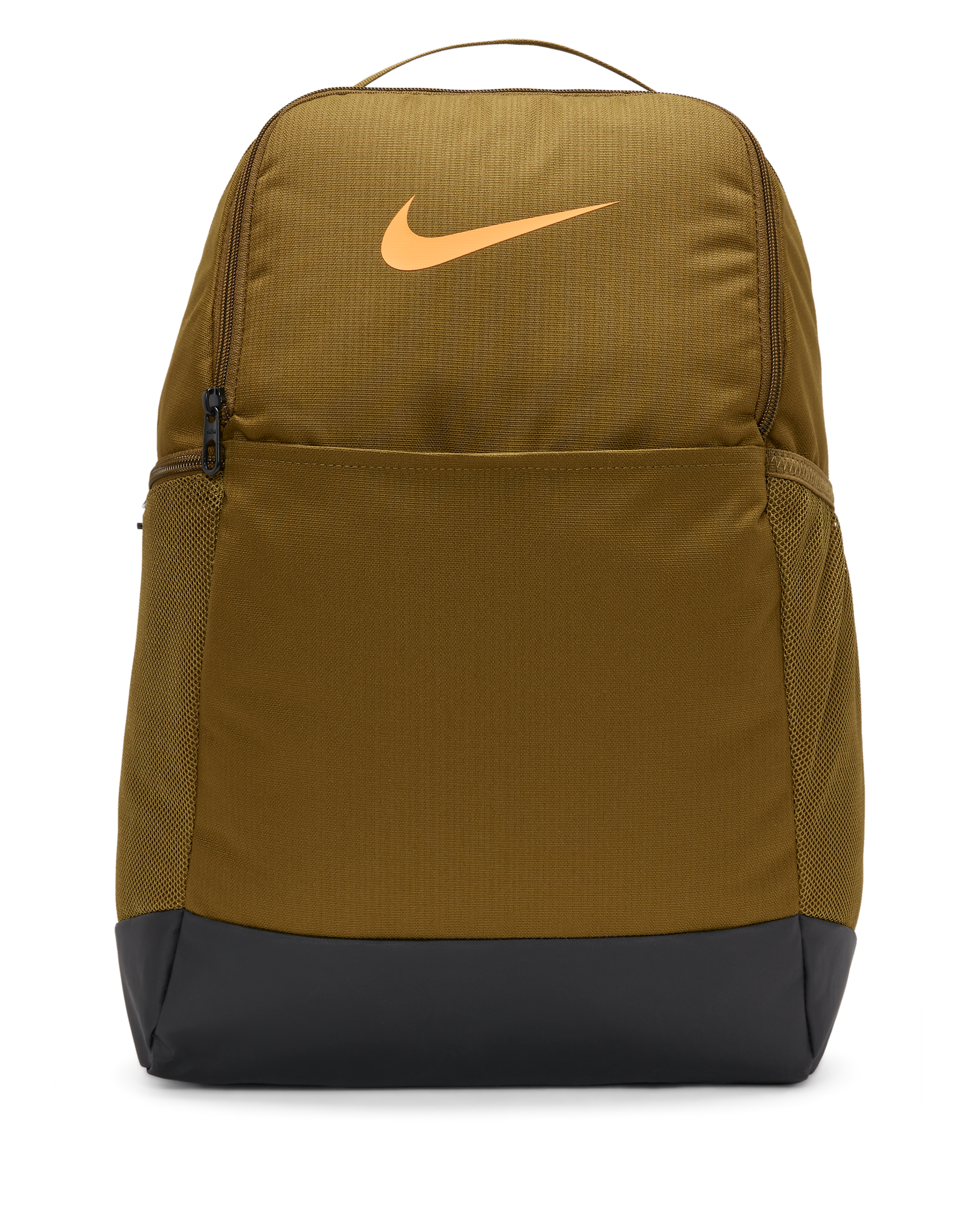Nike Brasilia 9.5 Training Backpack (Medium, 24L) - Olive Flak/Black/Vivid Orange