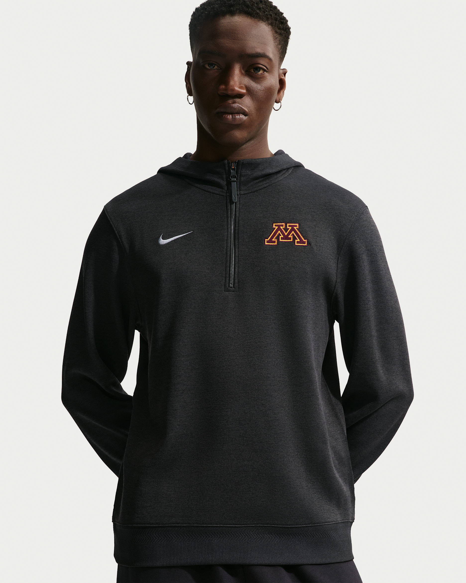 Sudadera con gorro de entrenador de básquetbol para hombre Minnesota Gophers Nike NCAA - Negro