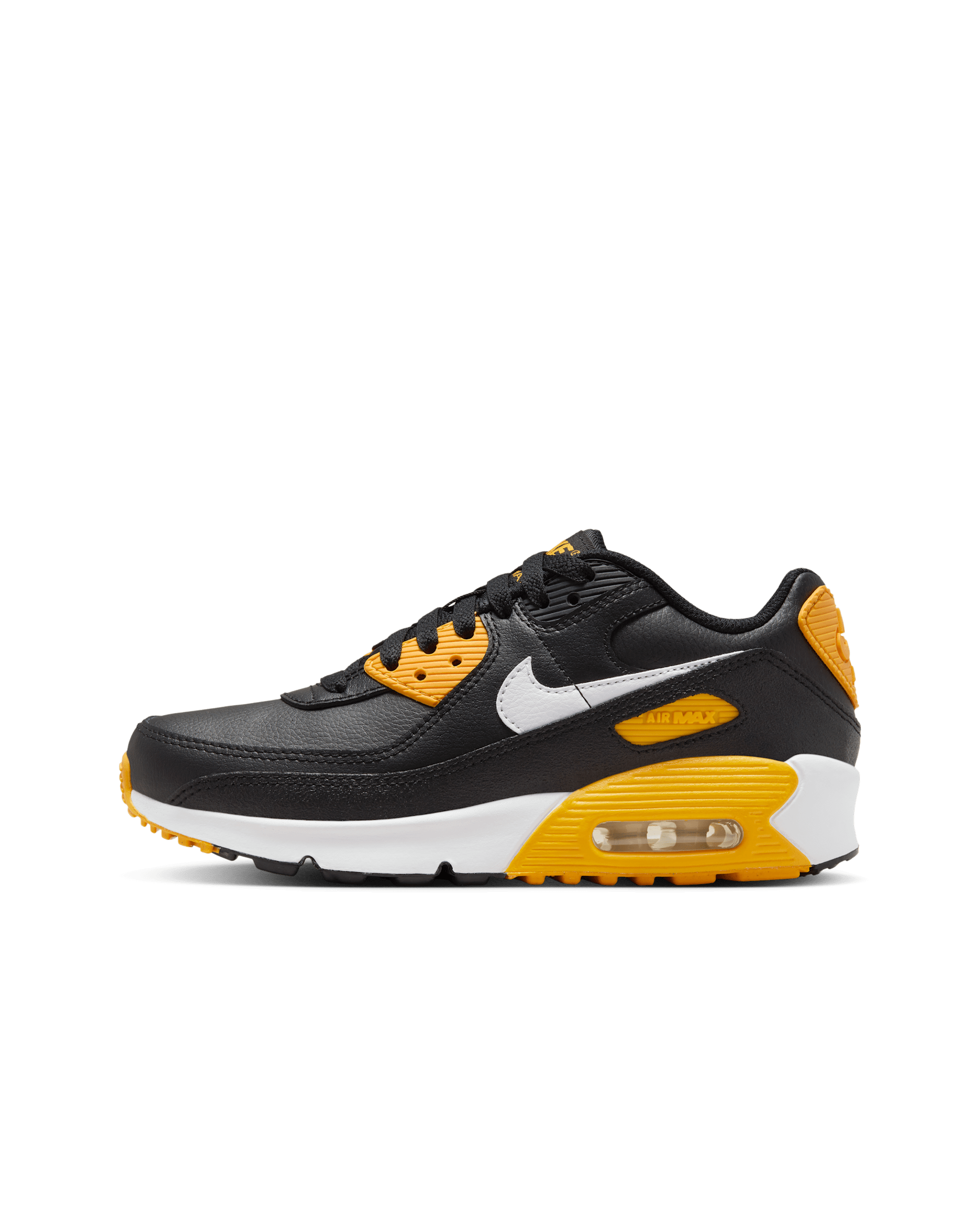 Nike Air Max 90 LTR 大童鞋款 - 黑色/University Gold/白色