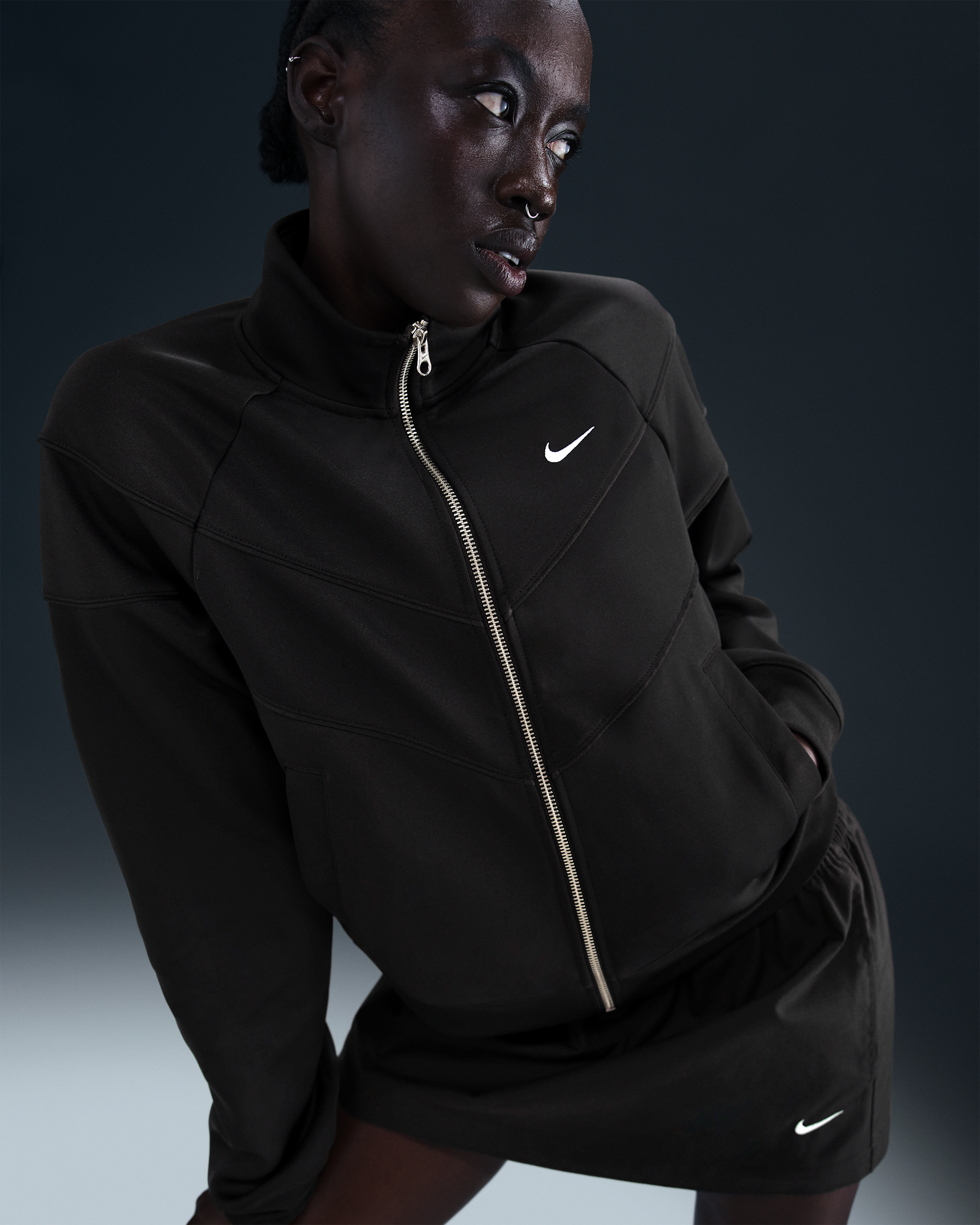 Nike Sportswear Windrunner Women's Knit Jacket - Black/White