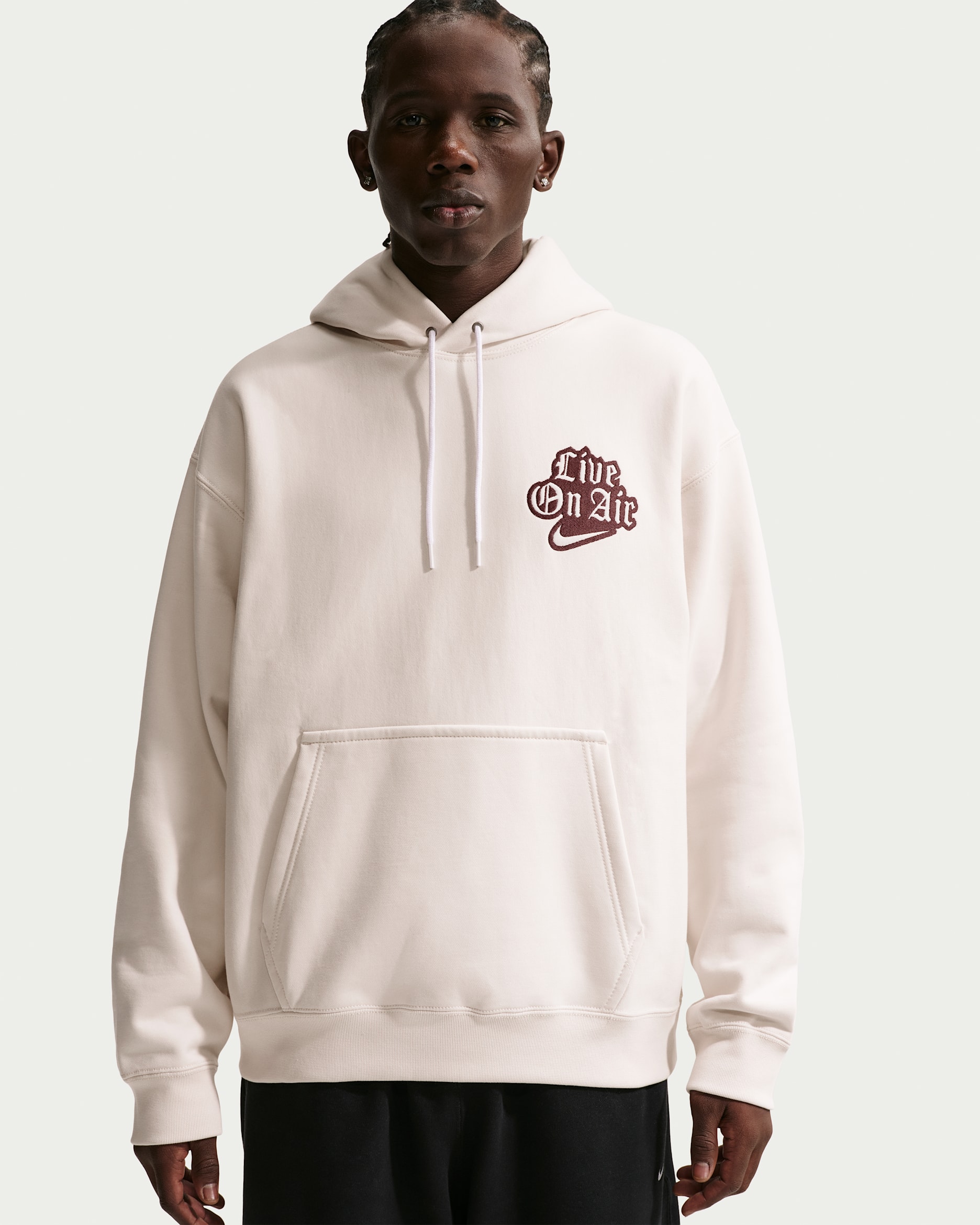 나이키 솔로 스우시 남성 플리스 후디 - 팬텀