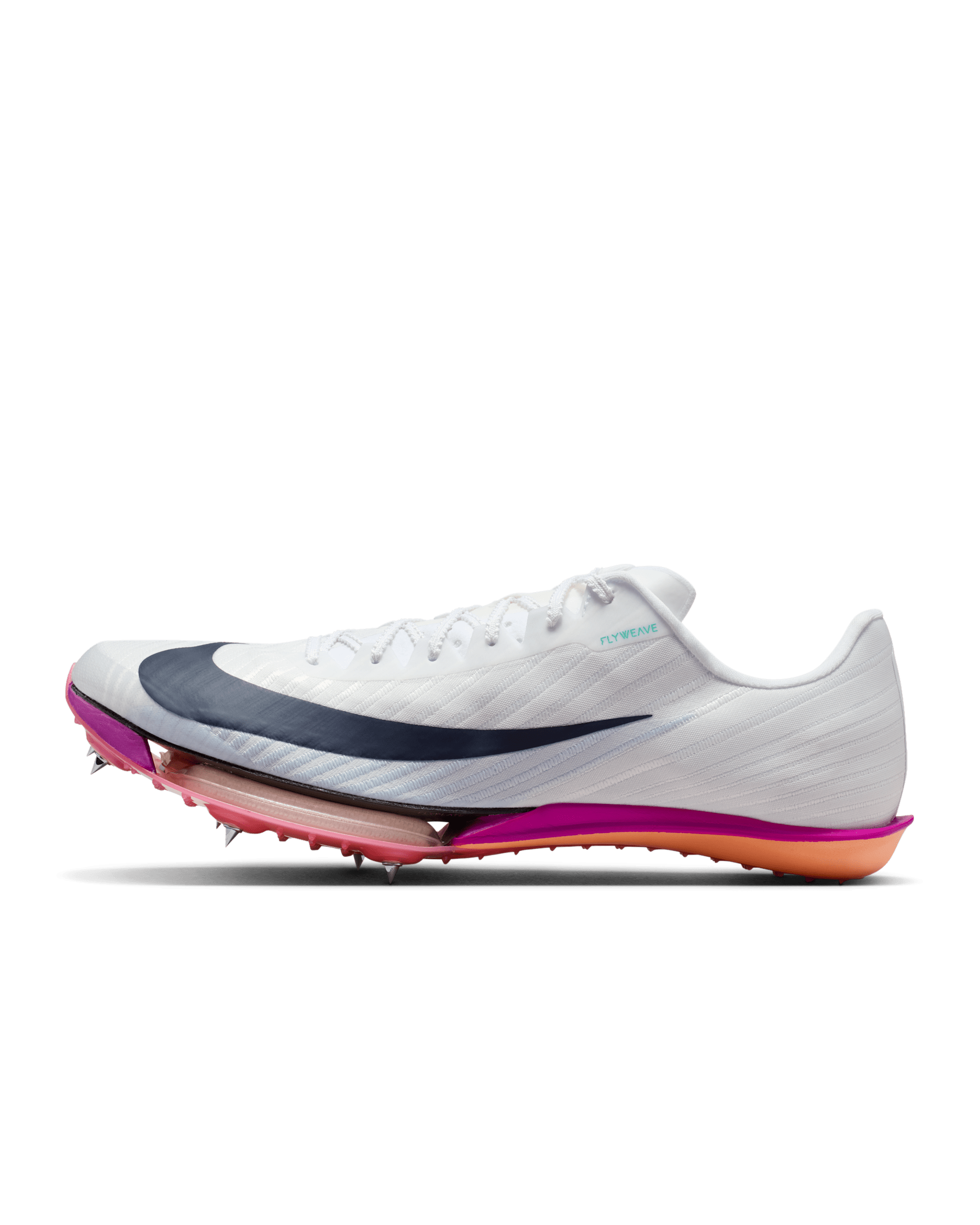 Nike Maxfly 2 Track & Field Sprinting Spikes - White/Bright Crimson/Hyper Turquoise/Obsidian