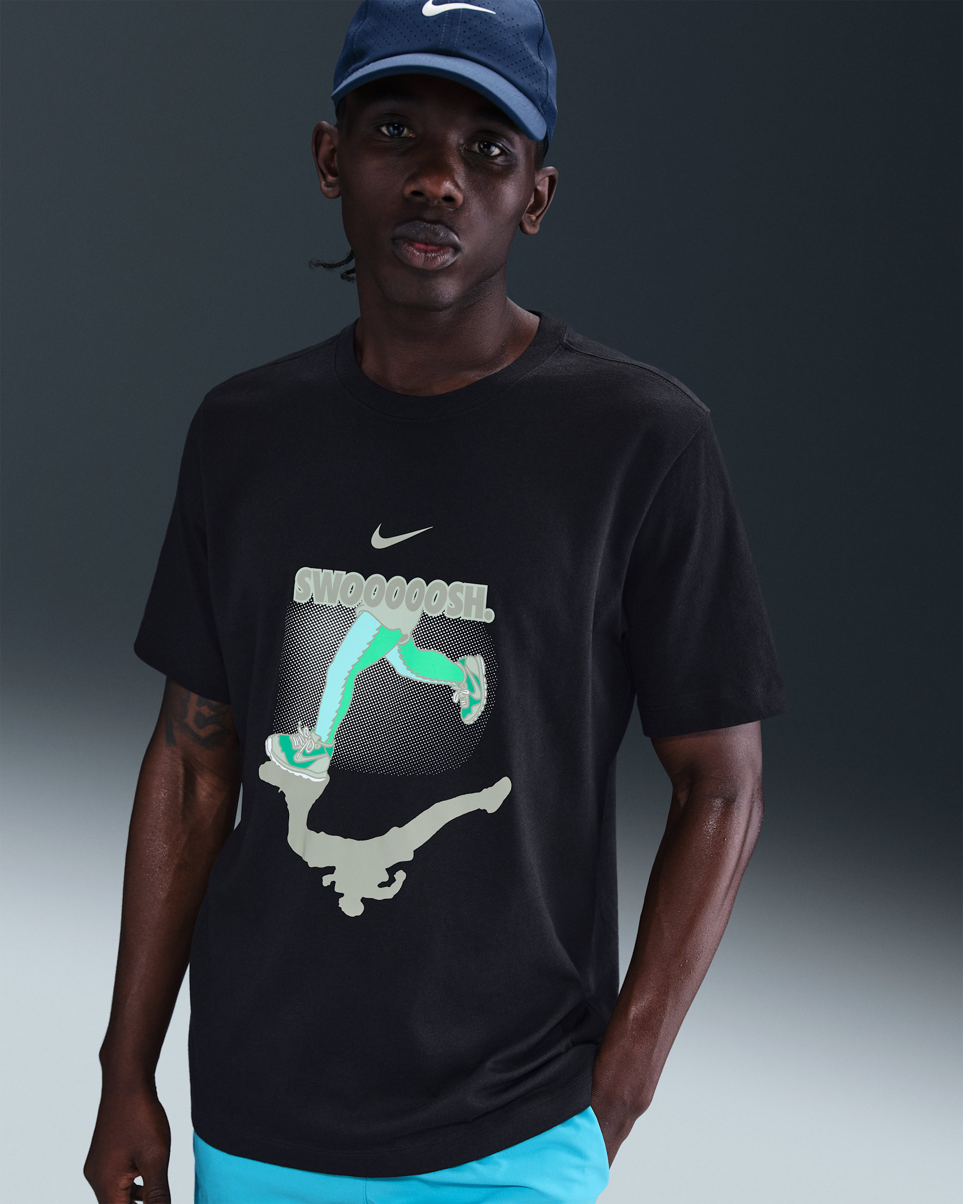 Nike Men's Running T-Shirt - Black