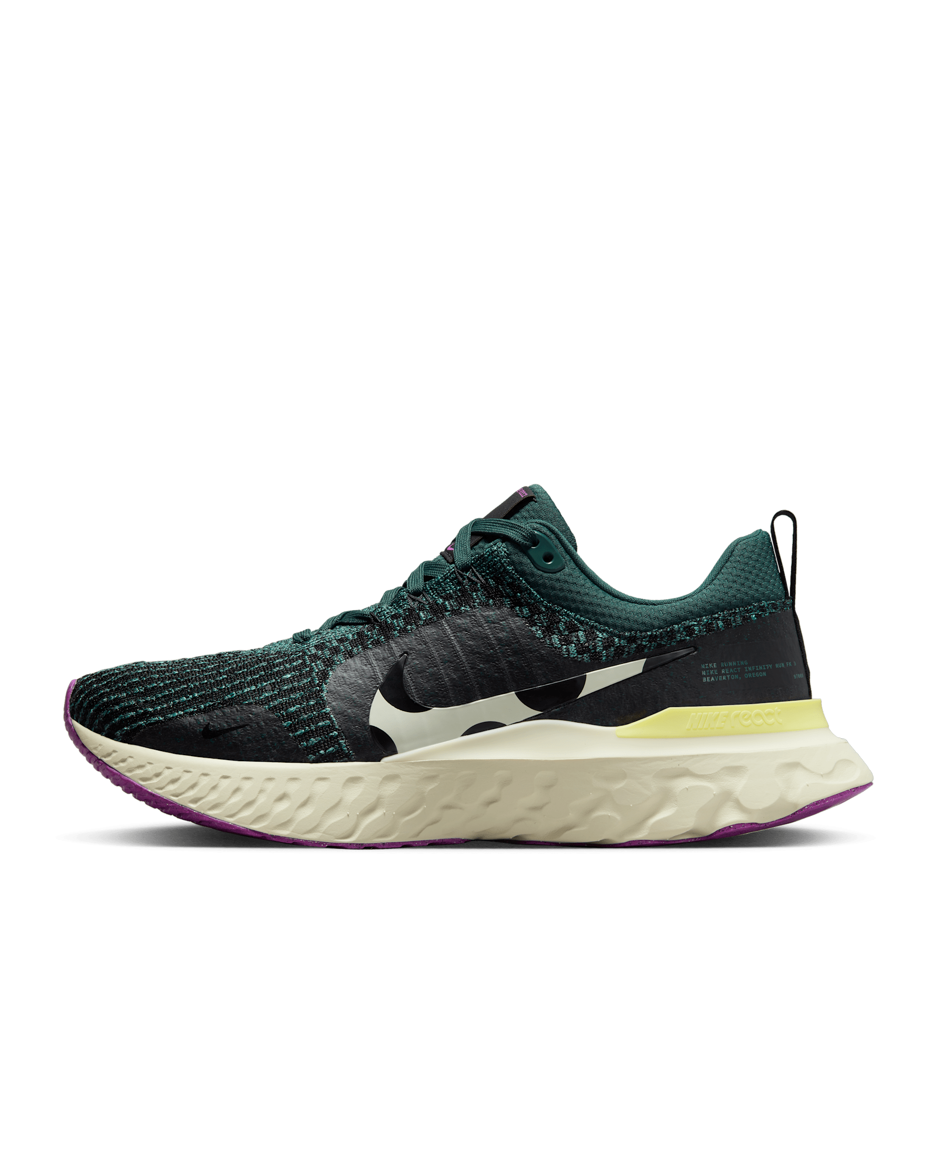 Nike React Infinity 3 Men's Road Running Shoes - Mineral Teal/Faded Spruce/Fuchsia Dream/Black