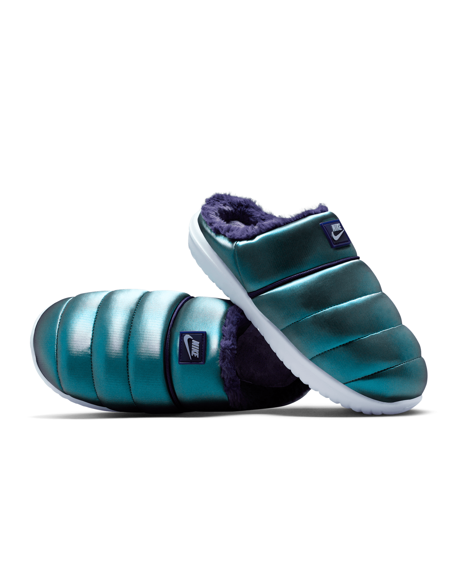 Nike Burrow SE Women's Slippers - Ghost/Imperial Purple/Ghost