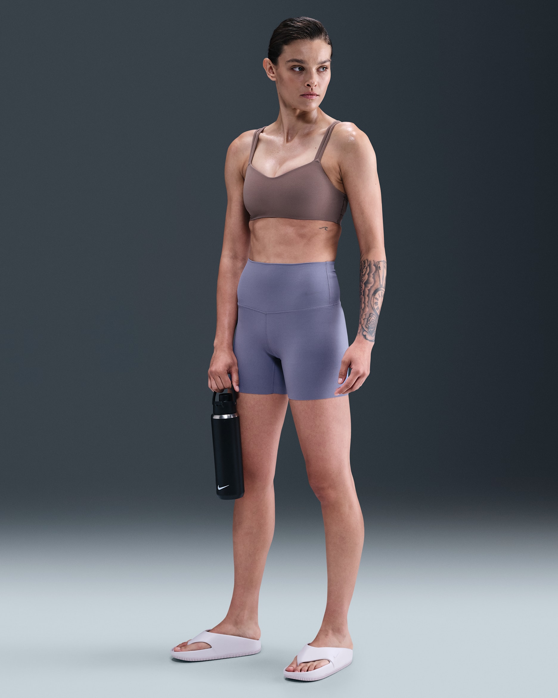 Nike Zenvy Women's High-Waisted 5" Biker Shorts - World Indigo/Black