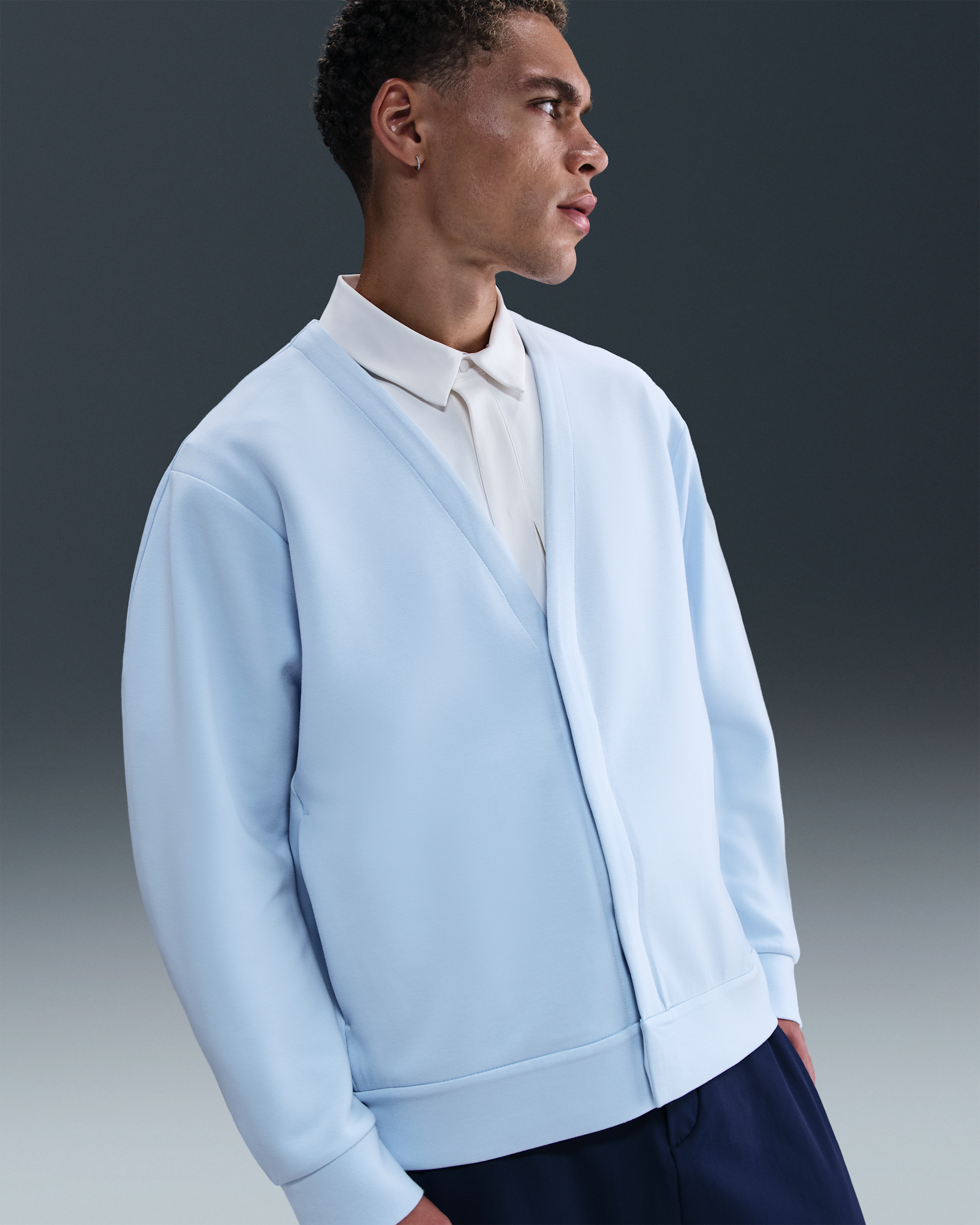 Nike 24.7 ImpossiblySoft Men's Cardigan - Celestine Blue/Psychic Blue