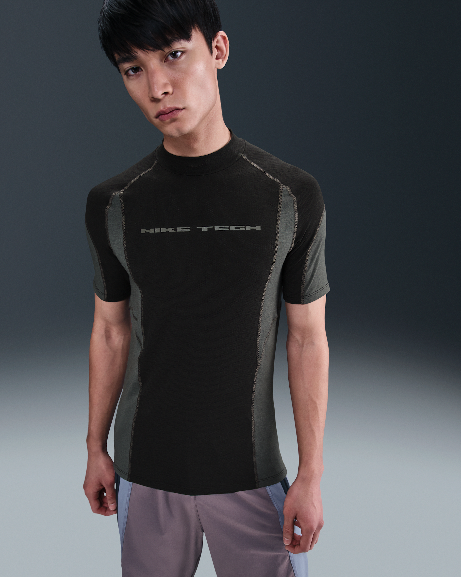 Nike Tech Men's Dri-FIT Short-Sleeve Base Layer - Black/Anthracite/Anthracite/Black