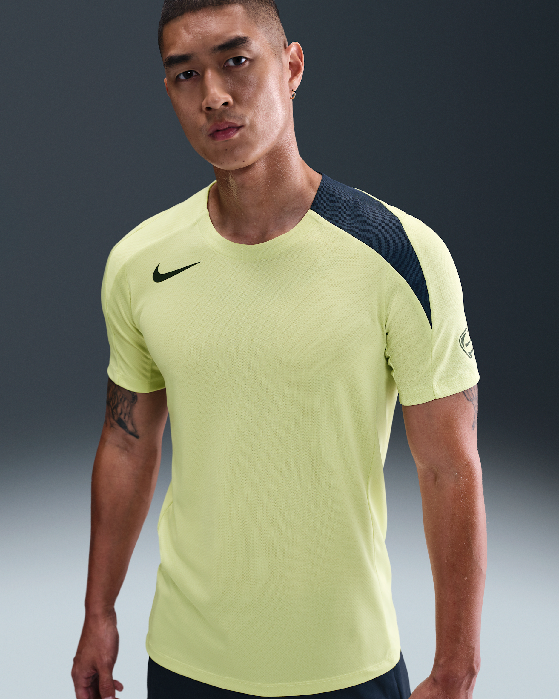 Nike Strike 男款 Dri-FIT 足球上衣 - Limelight/Limelight/Seaweed/黑色