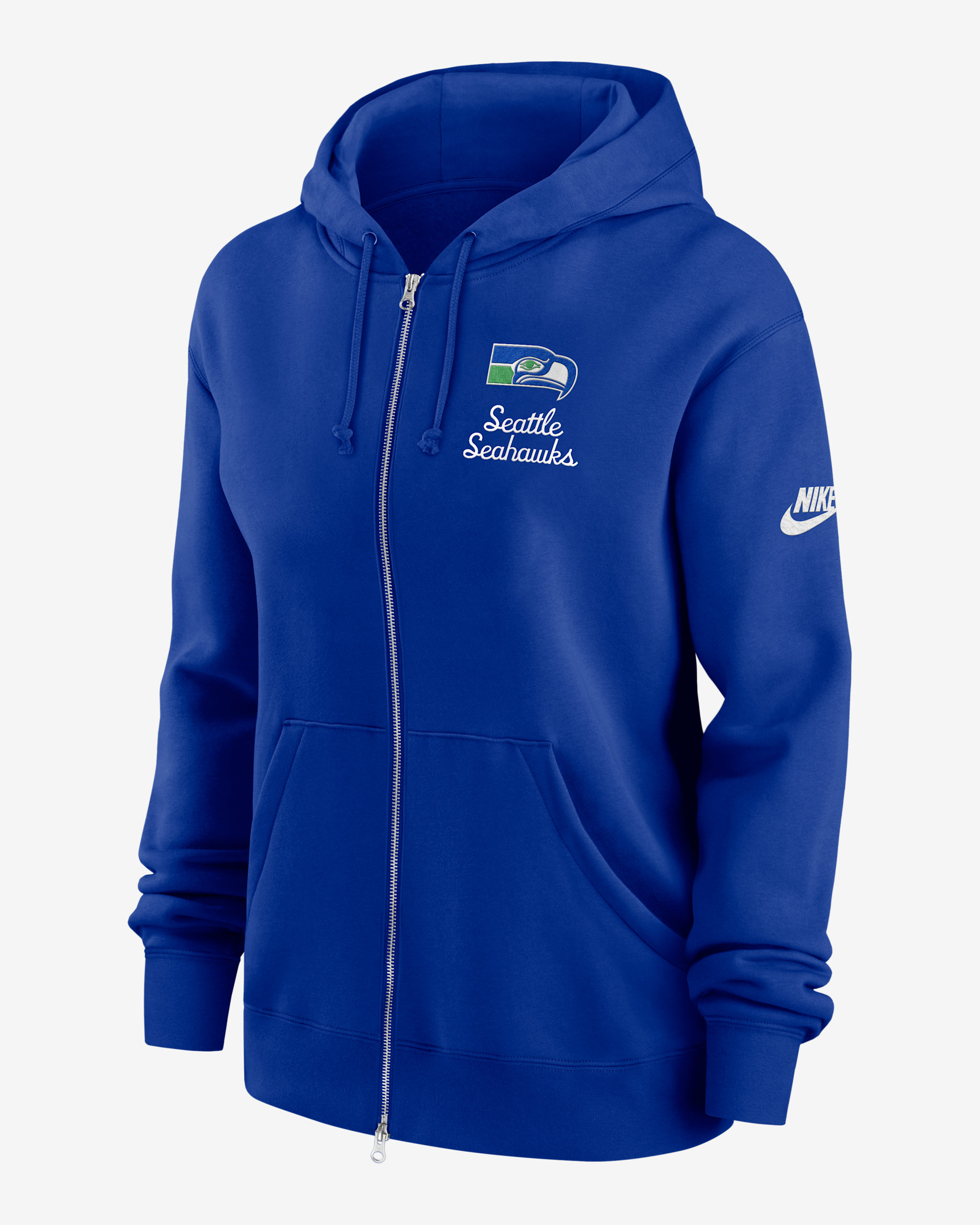Seattle Seahawks Phoenix Rewind Women's Nike NFL Full-Zip Hoodie - Navy