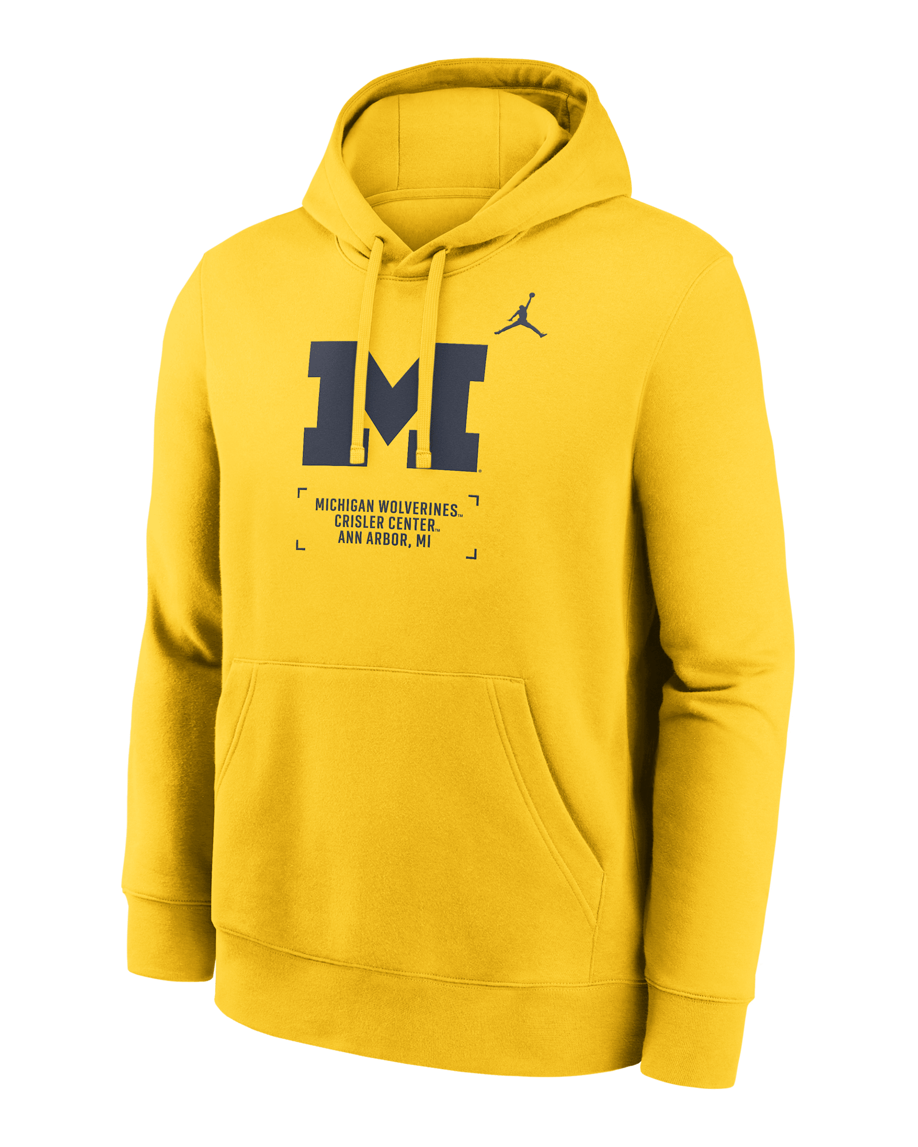 Michigan Club Basketball 2-Hit Men's Nike College Pullover Hoodie - Maize
