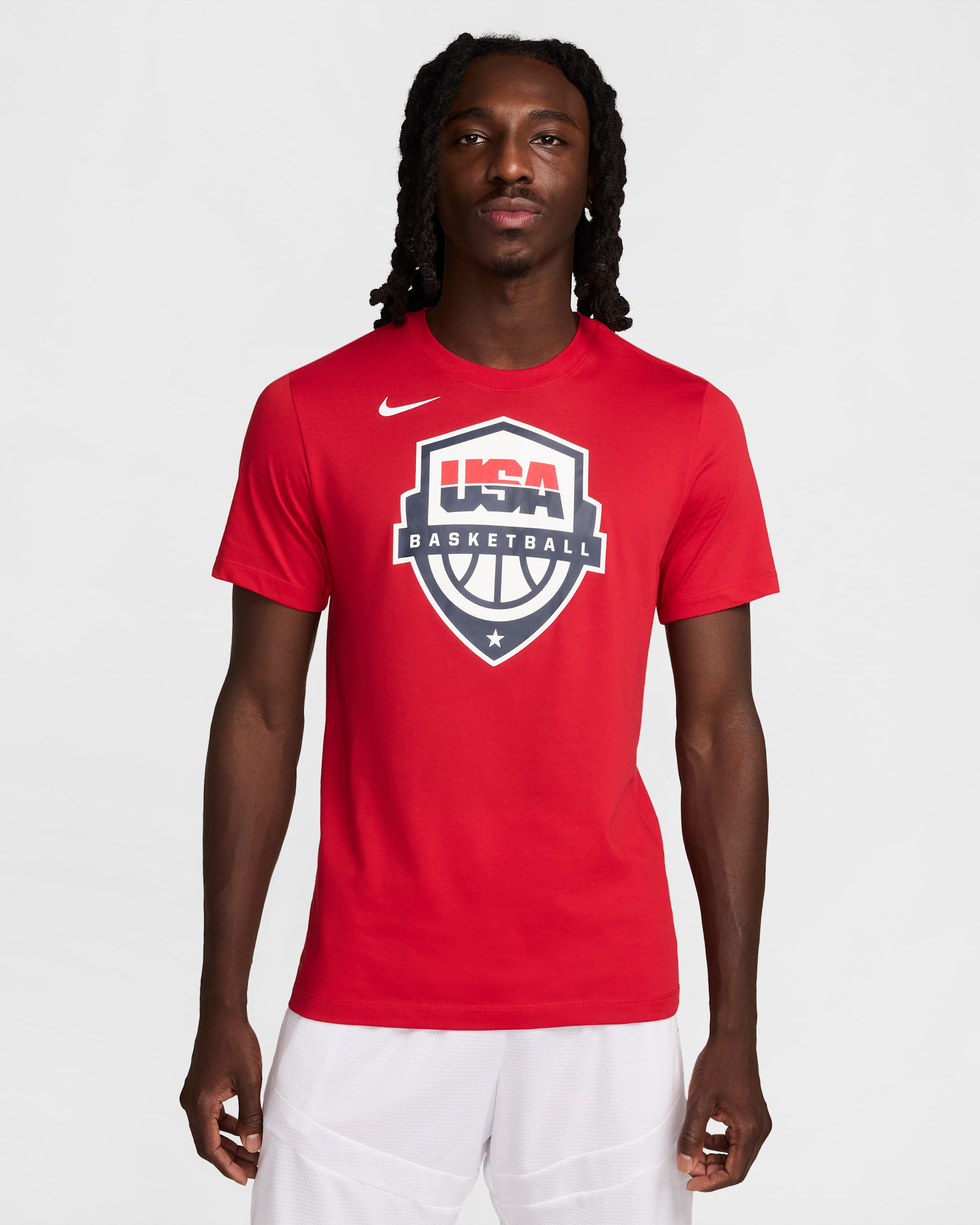 USAB Men's Nike Dri-FIT Basketball T-Shirt - Sport Red/Sport Red/White