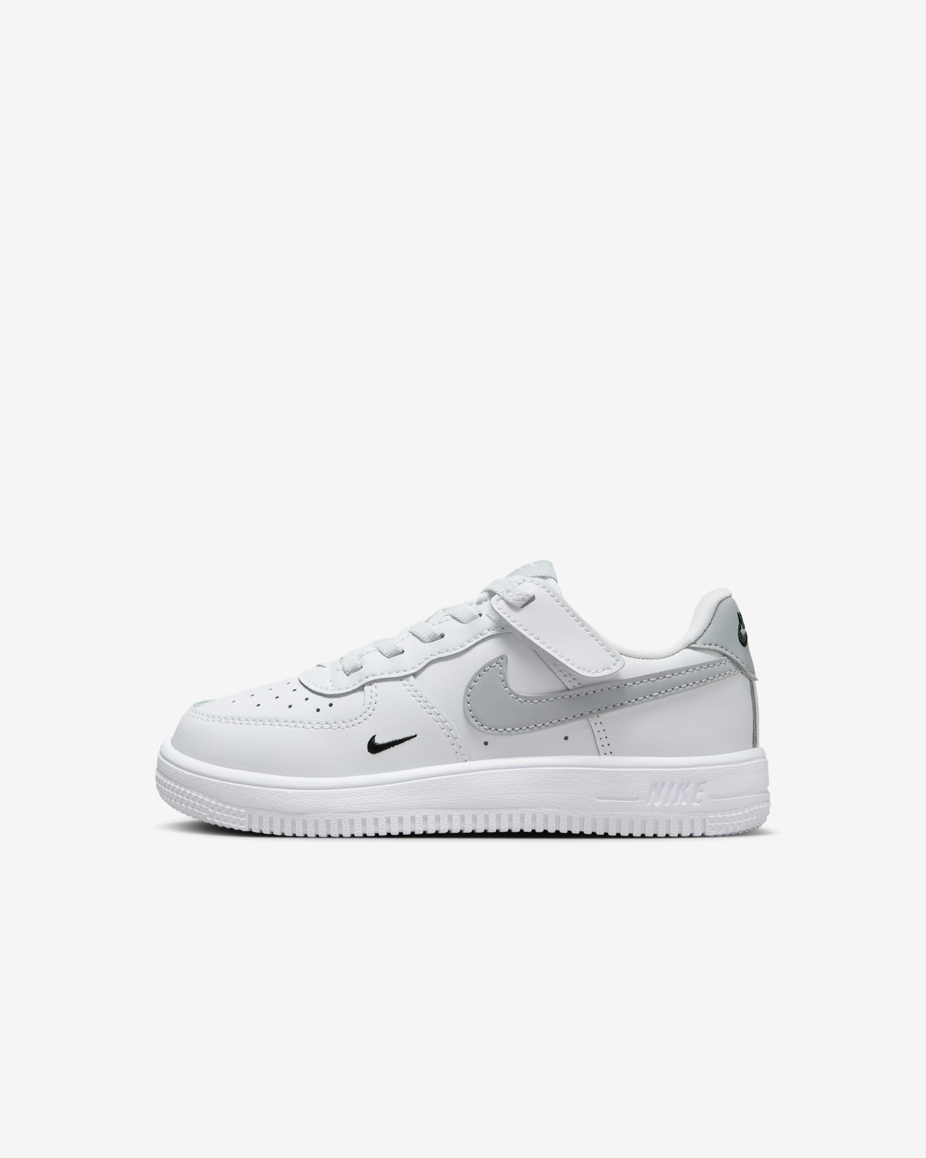 Scarpa Nike Force 1 Low EasyOn – Bambino/a - Bianco/Nero/Wolf Grey