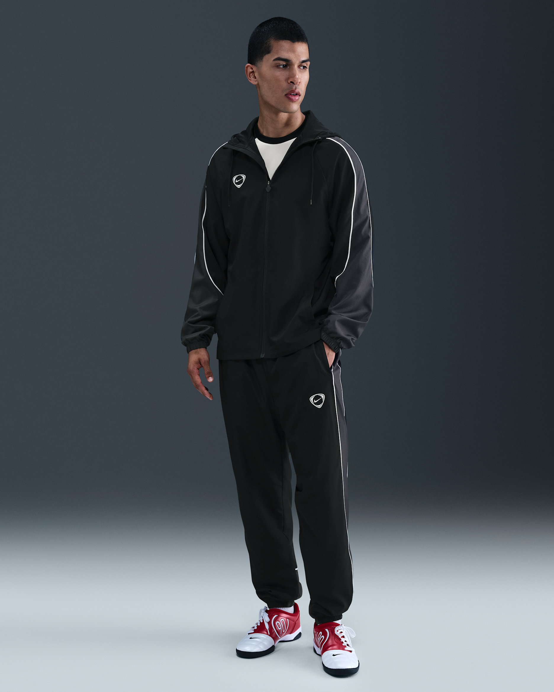 Ανδρικό ποδοσφαιρικό υφαντό παντελόνι Repel Nike Academy+ - Μαύρο/Anthracite/Λευκό/Λευκό