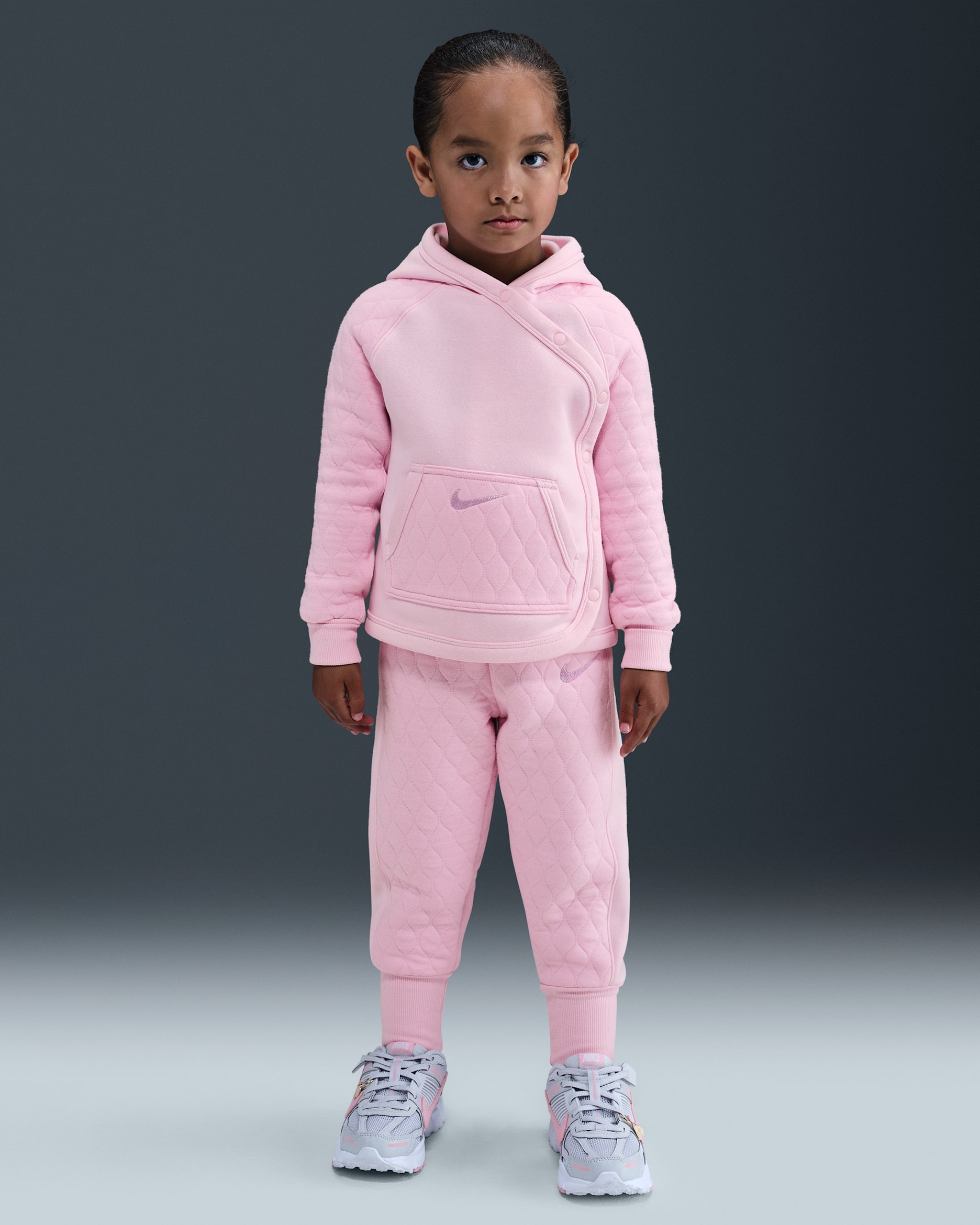 Nike Ready, Set! Toddler 2-Piece Hooded Jogger Set - Pink Foam