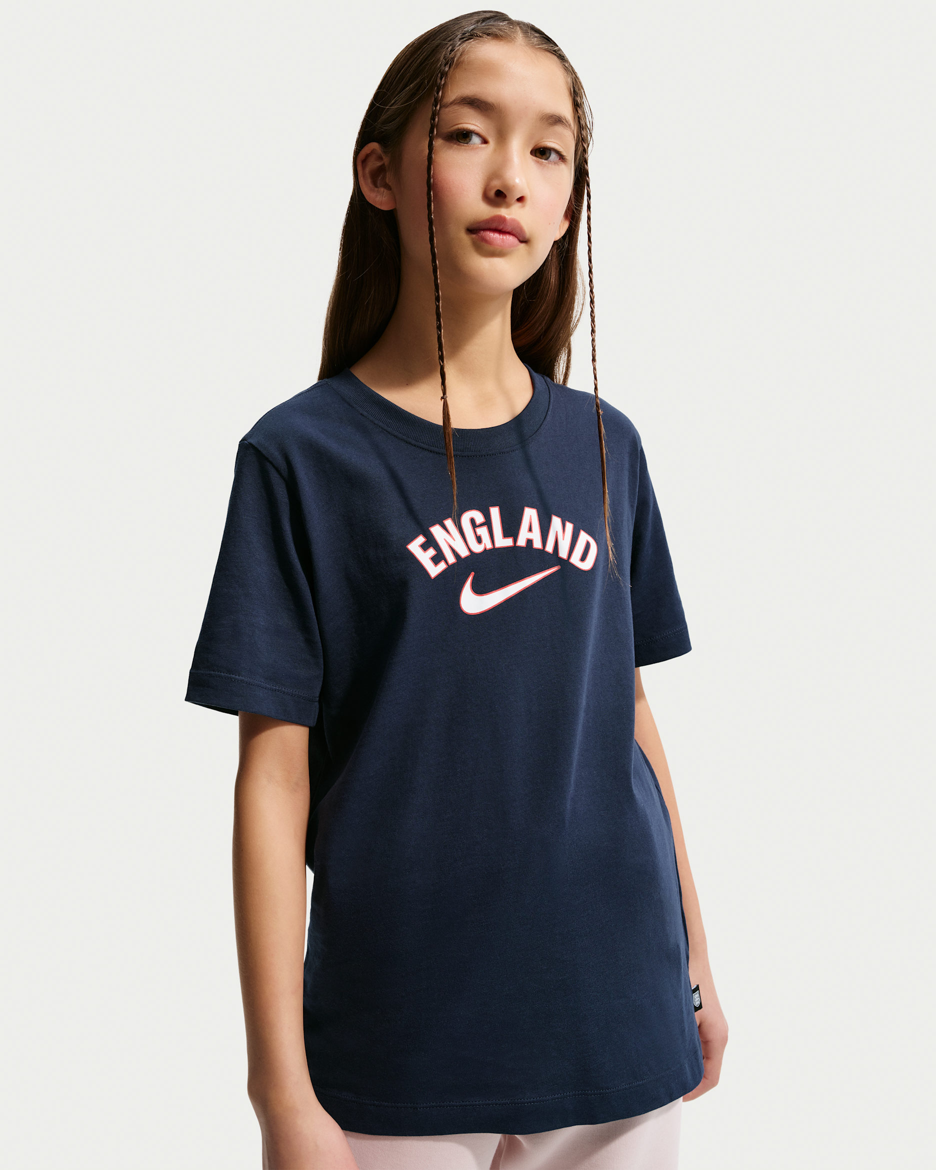 England Older Kids' Nike Football T-Shirt - Obsidian