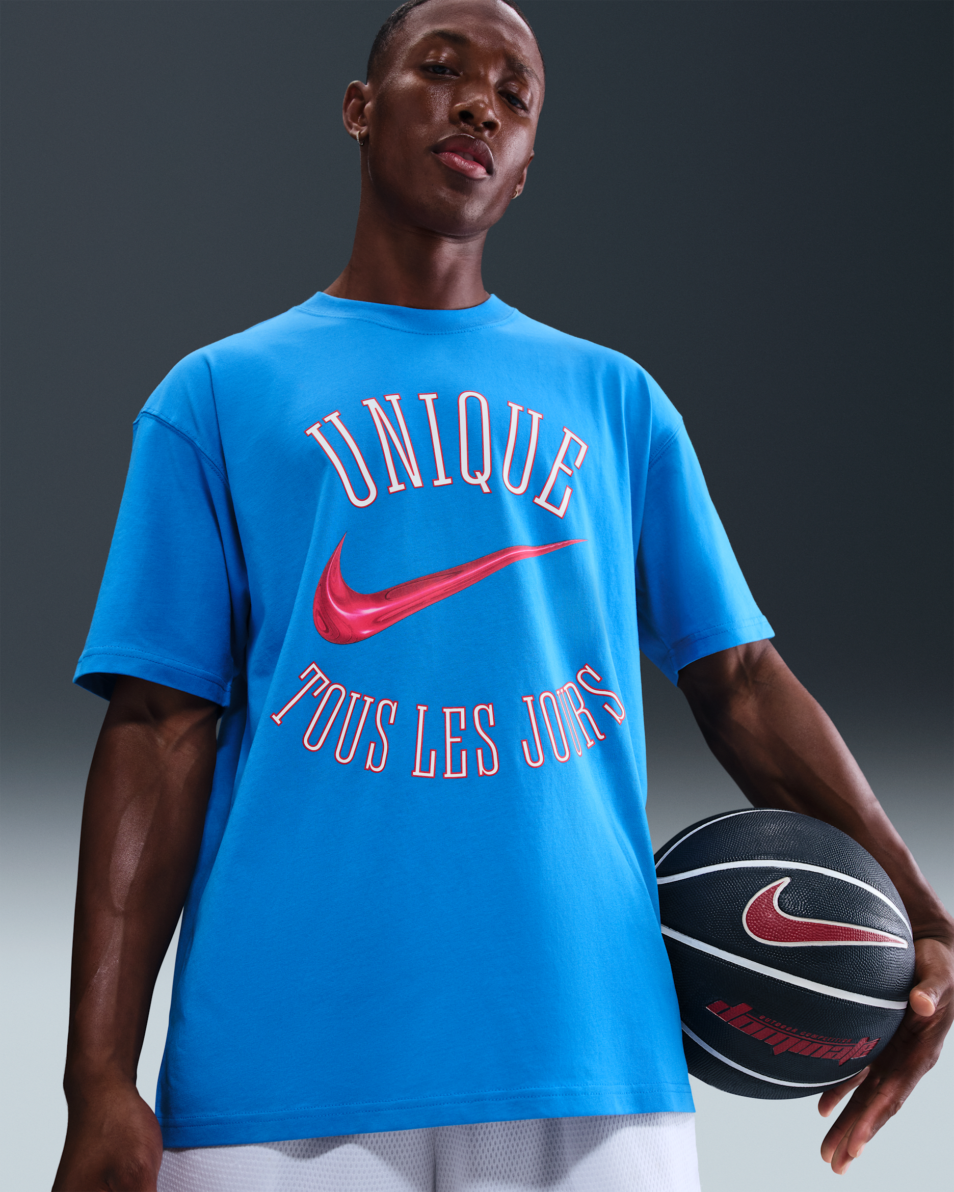 Victor Wembanyama Men's Basketball T-Shirt - Light Photo Blue