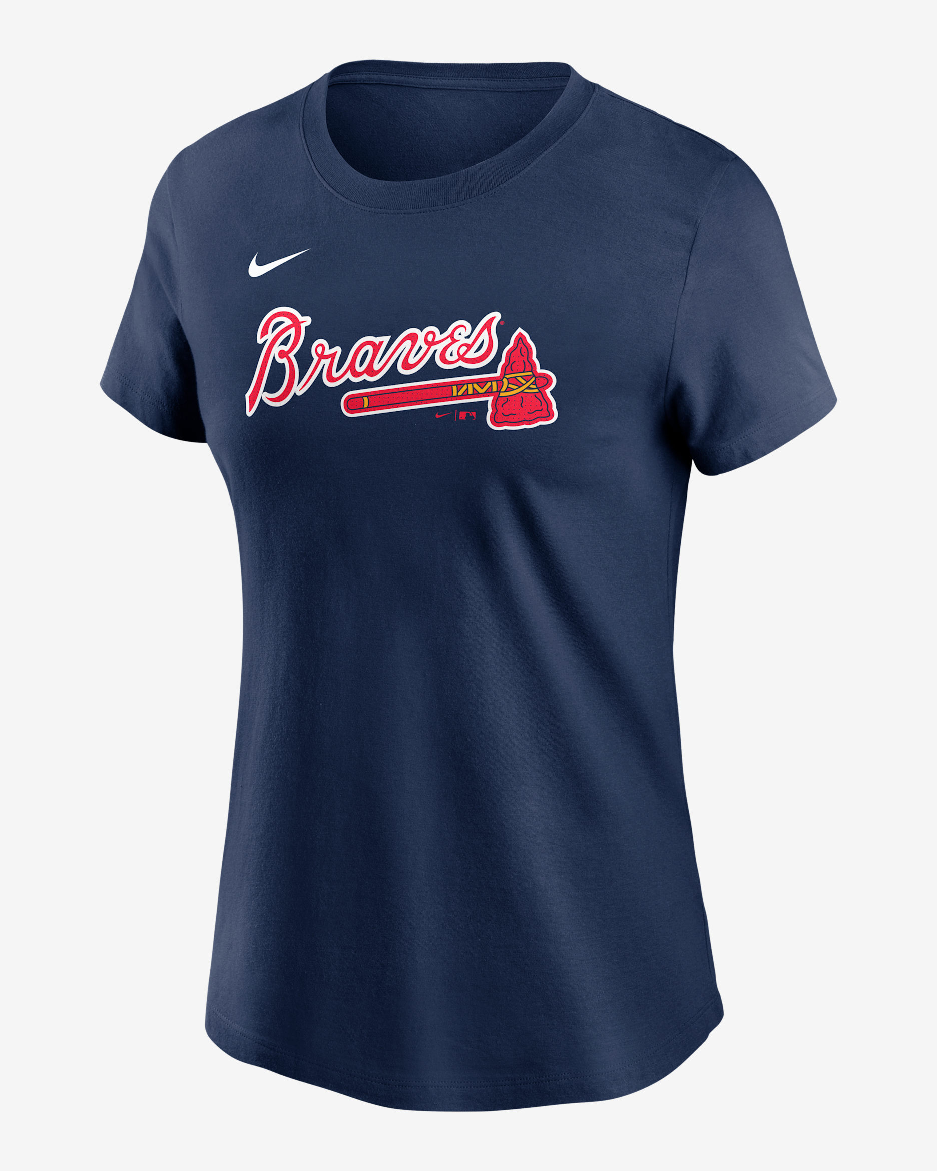 Ronald Acuña Jr. Atlanta Braves Fuse Women's Nike MLB T-Shirt - Navy