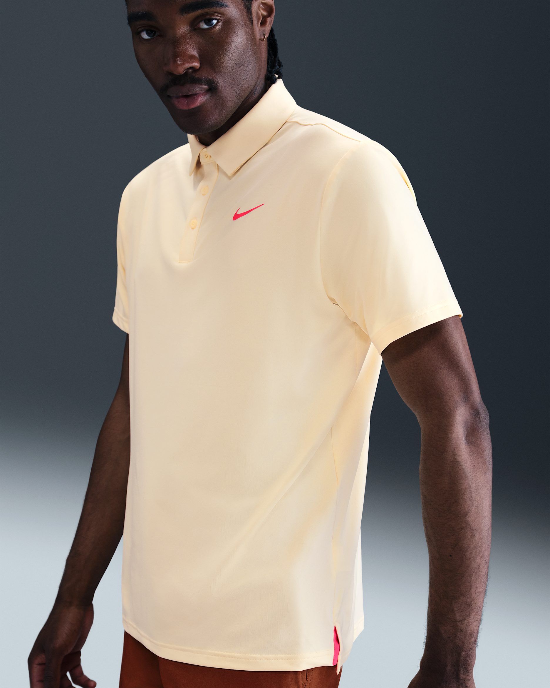 Polo de golf Dri-FIT Nike Tour pour homme - Muslin/Bright Crimson