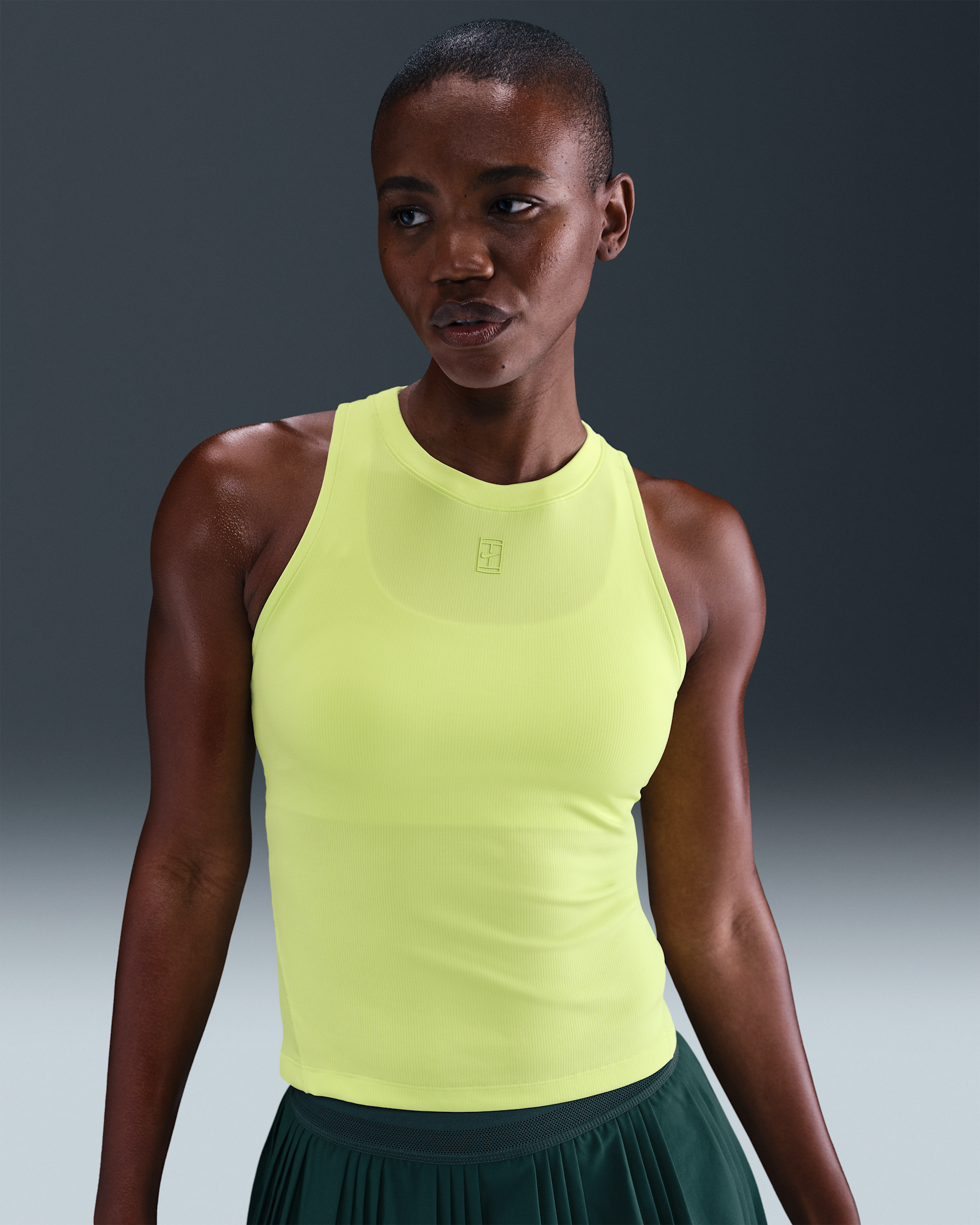 NikeCourt Advantage Dri-FIT Tennis-Tanktop für Damen - Light Lemon Twist/Light Lemon Twist