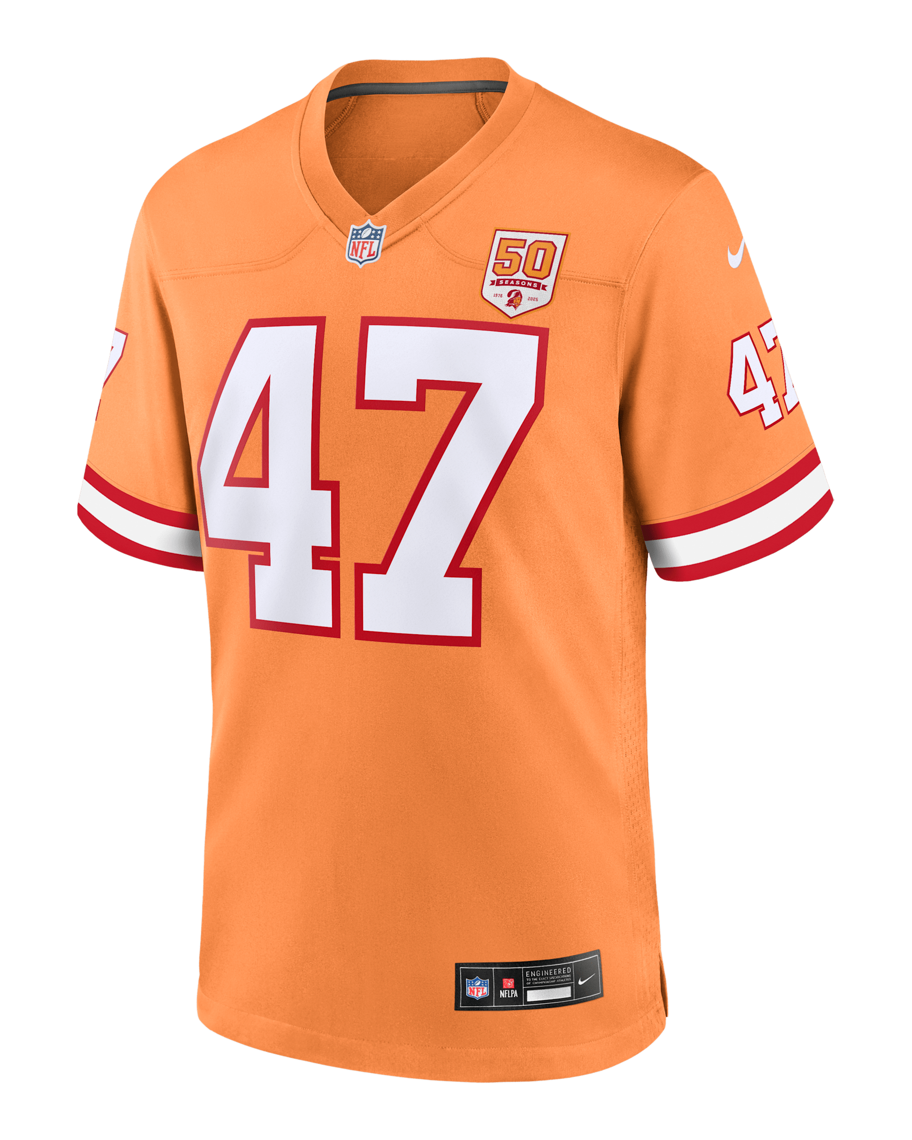 John Lynch Tampa Bay Buccaneers 50th Anniversary Men's Nike NFL Game Jersey - Orange