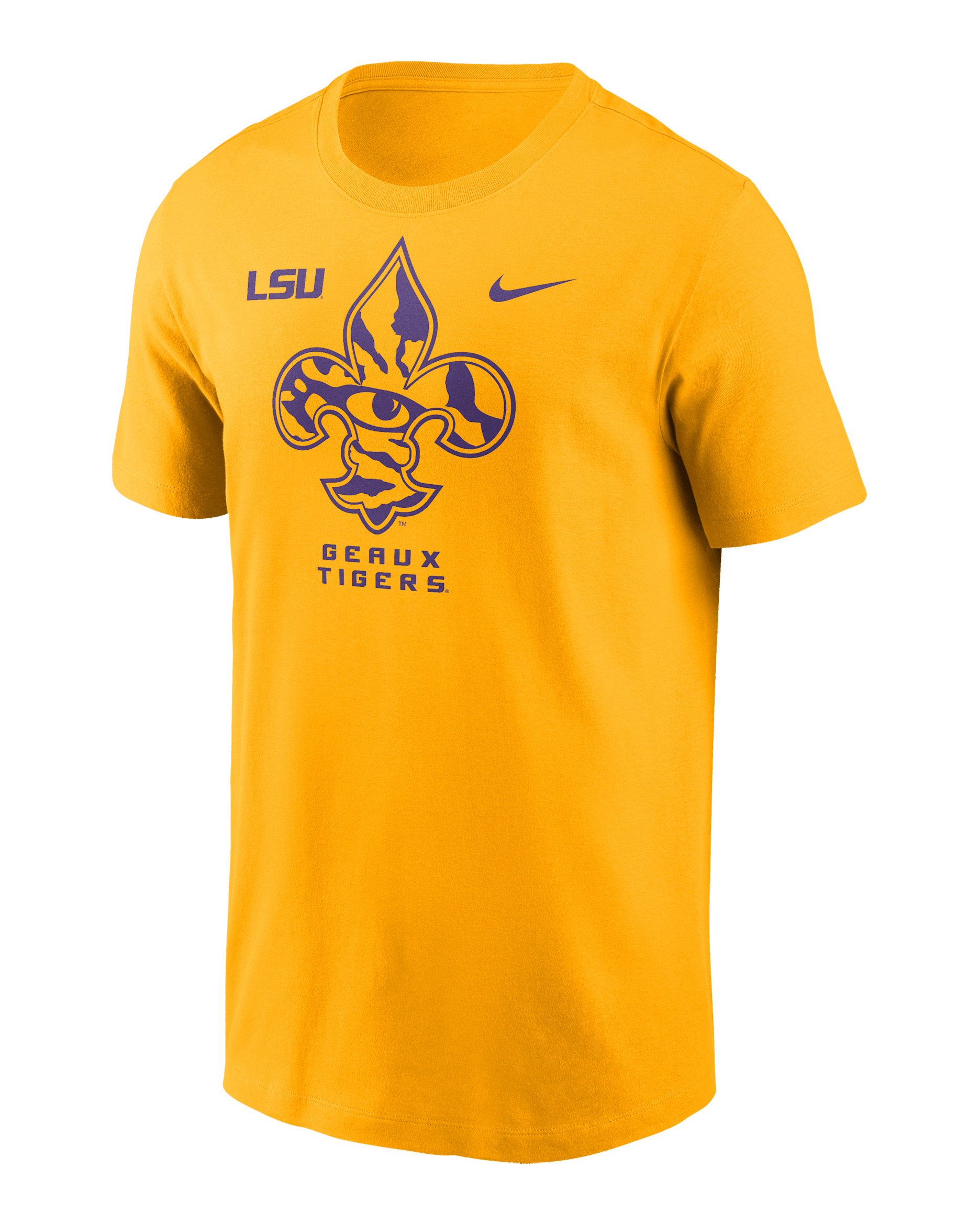 Playera universitaria Nike para hombre LSU Campus Local - Oro