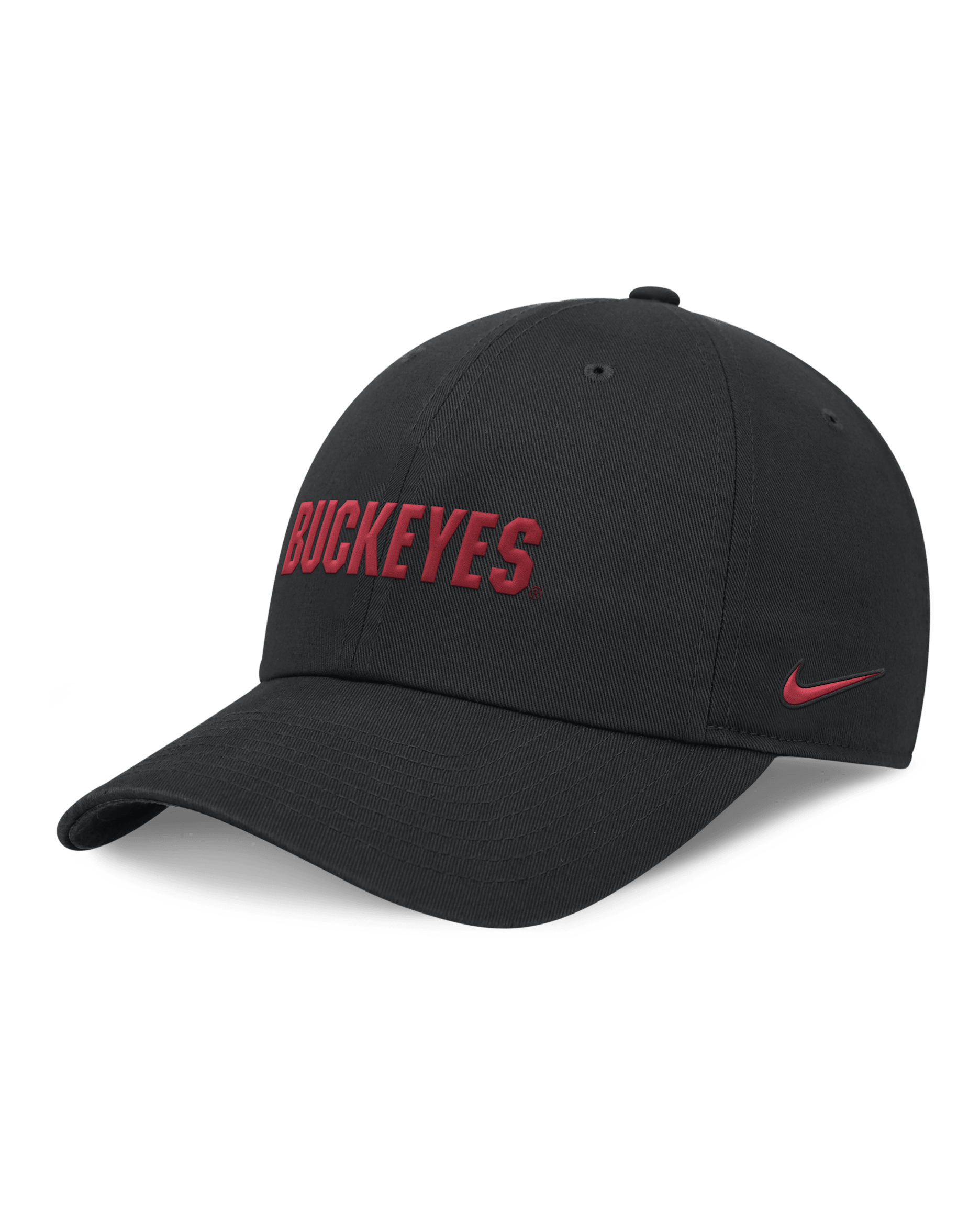 Gorra ajustable universitaria Nike Dri-FIT para hombre Ohio State Buckeyes On-Field Club - Negro