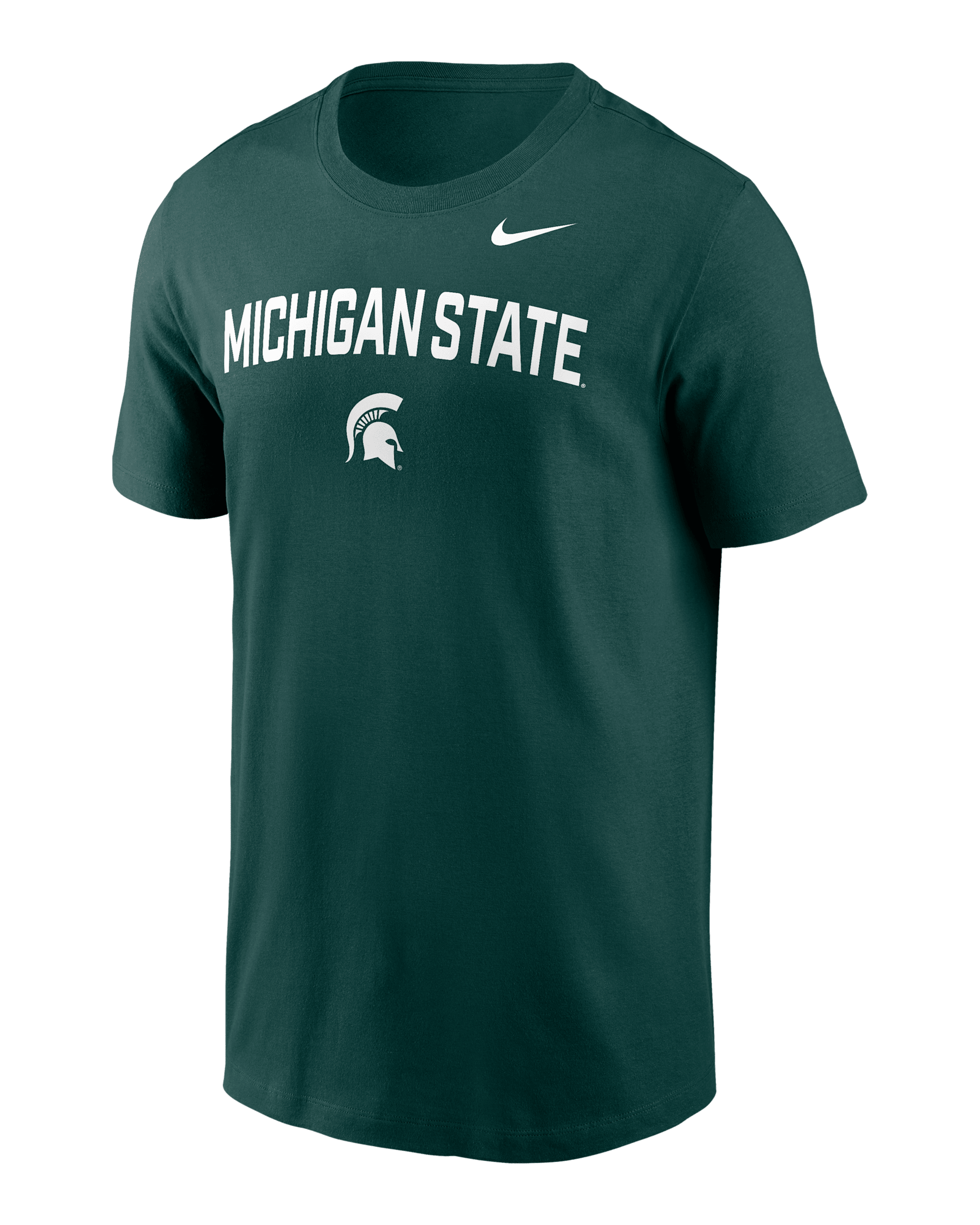 Michigan State Primetime Arch Stack Men's Nike College T-Shirt - Pro Green