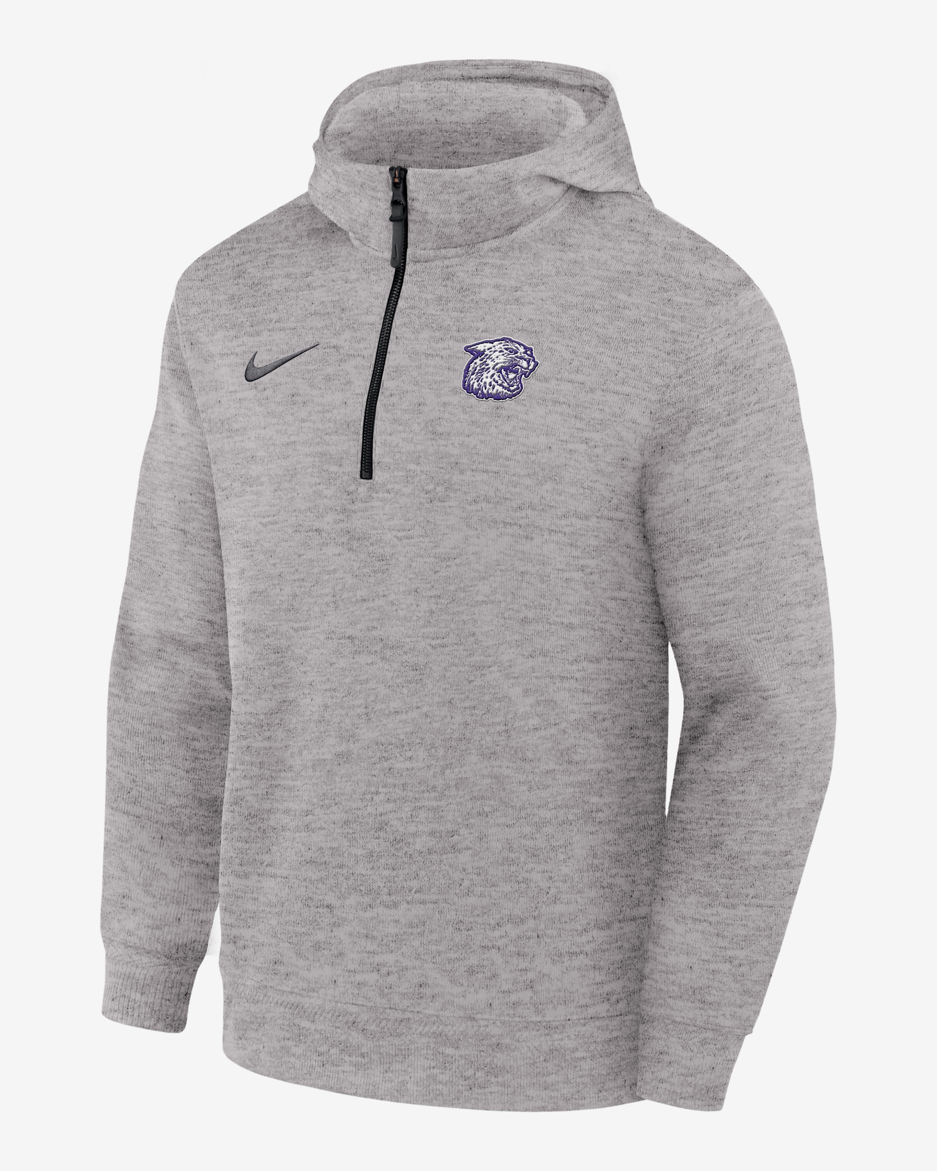 Kansas State Wildcats Nike NCAA Men's Basketball Coaches' Pullover Hoodie - Medium Grey