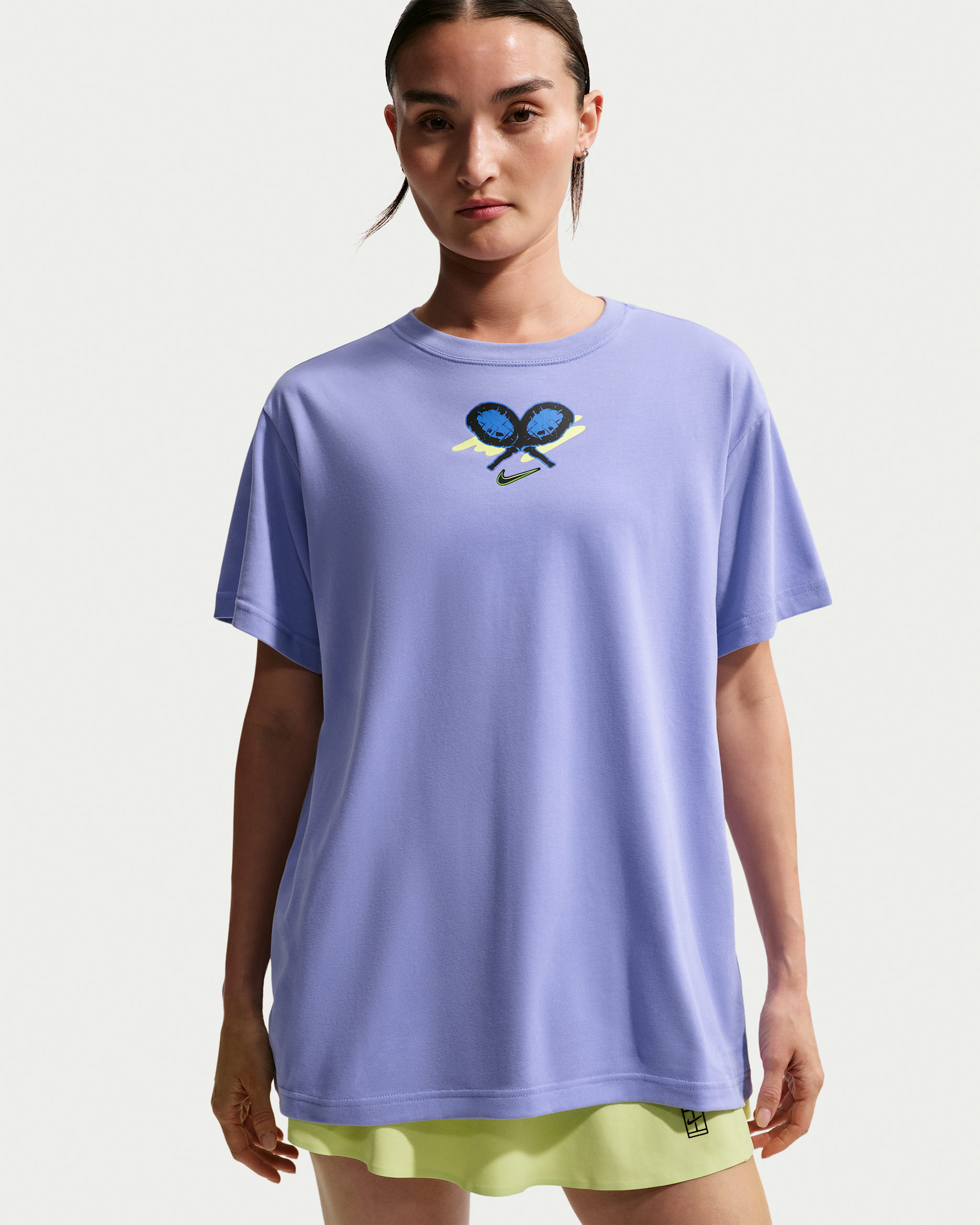 Nike Slam Women's Dri-FIT Tennis T-Shirt - Light Thistle