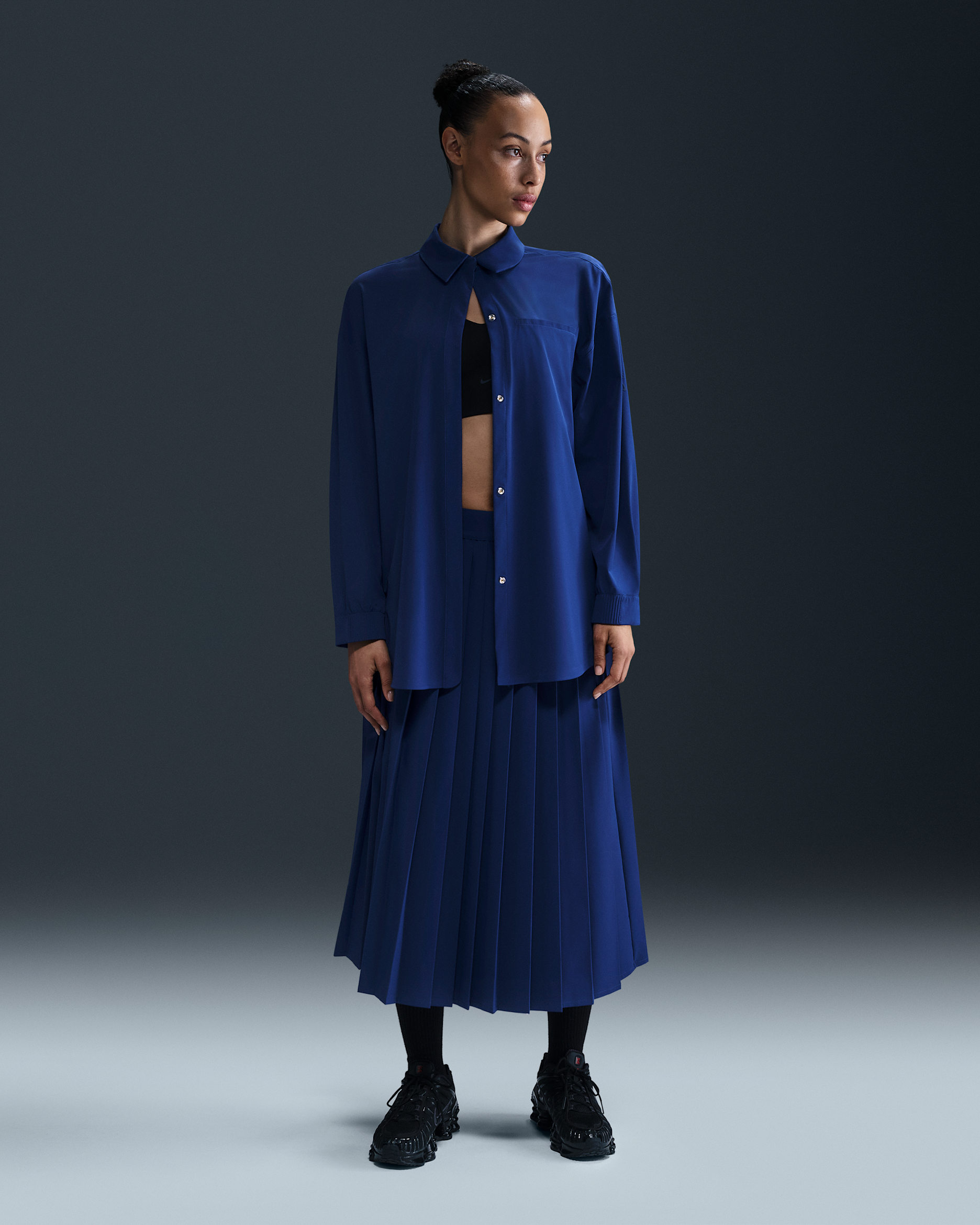 Nike 24.7 PerfectStretch Women's Dri-FIT Pleated Skirt - Deep Royal Blue/Blue Void