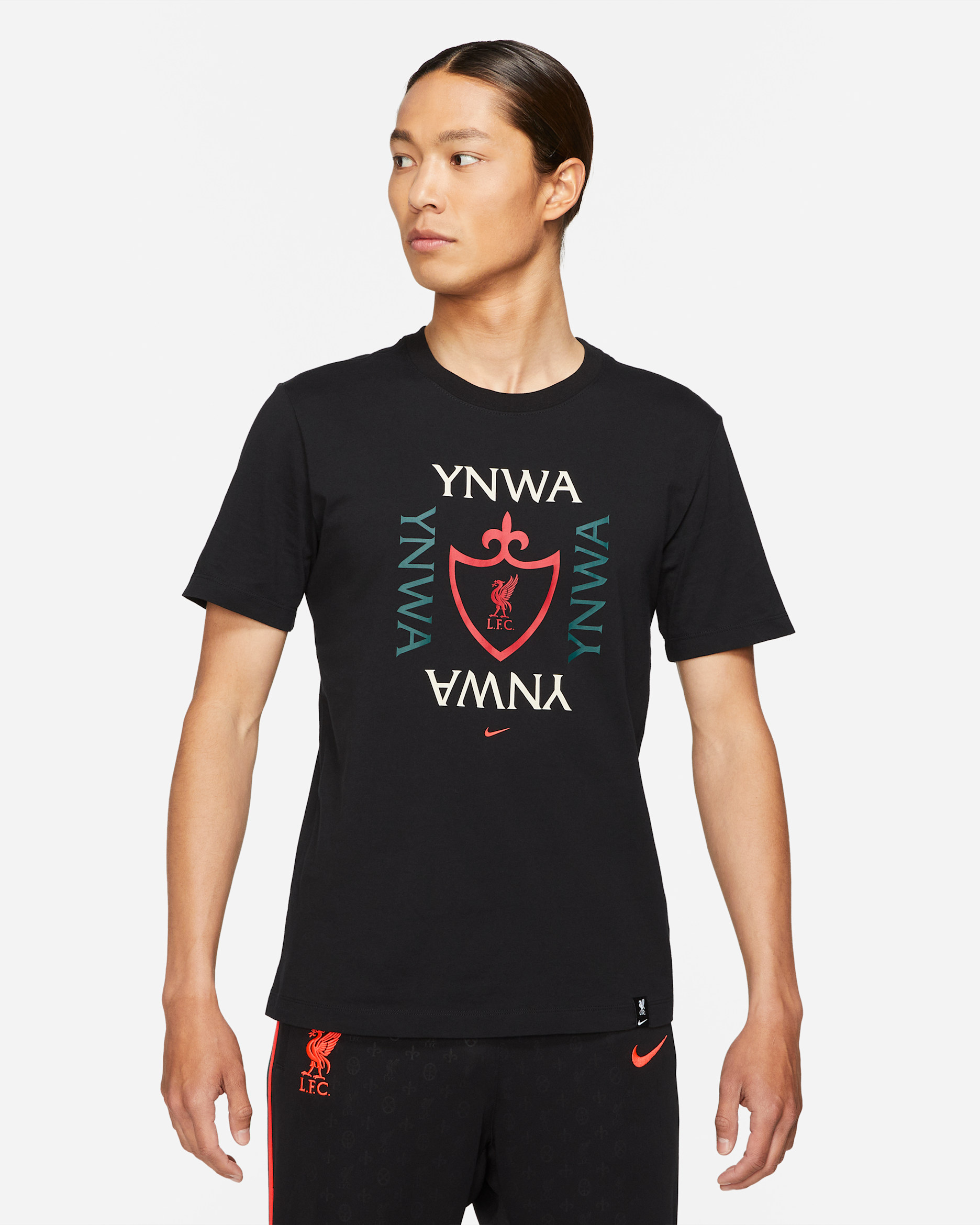 เสื้อยืดฟุตบอลผู้ชาย Liverpool FC - ดำ