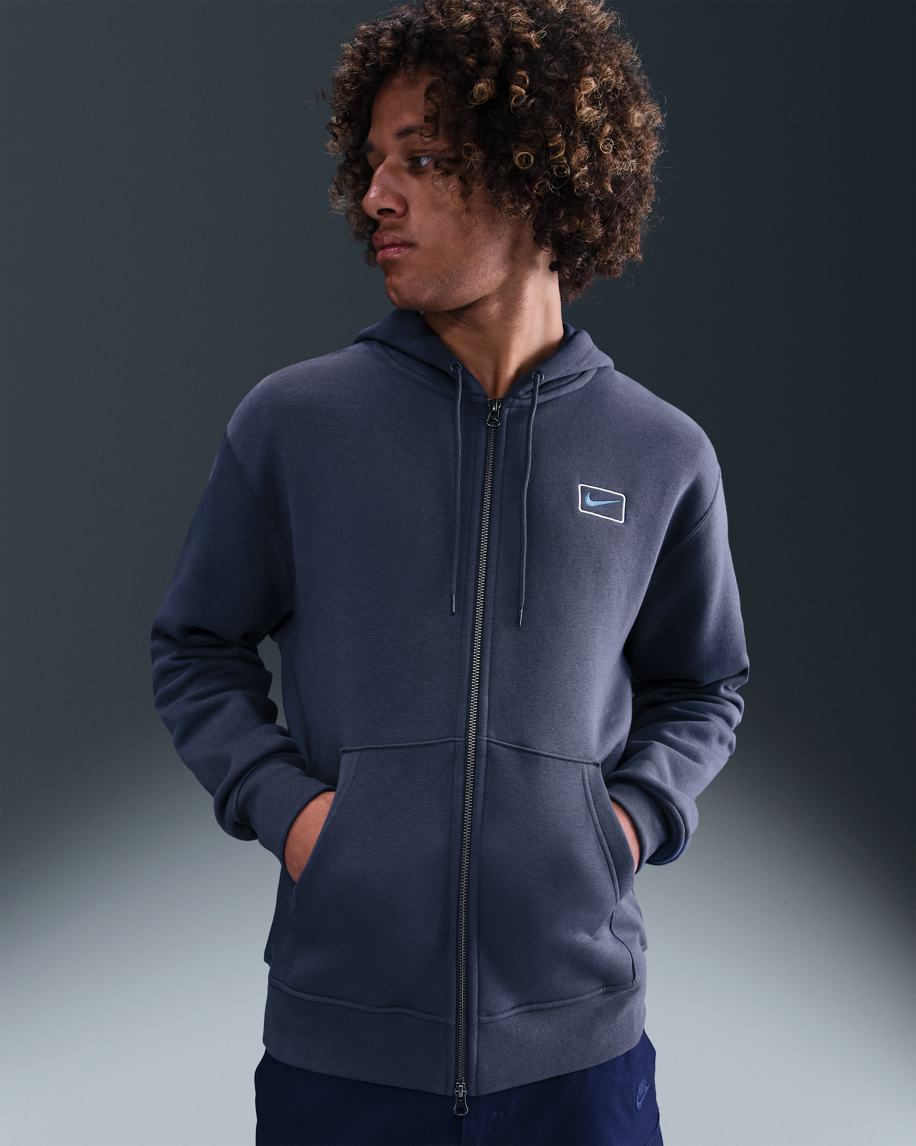 Nike Sportswear Men's Full-Zip Hoodie - Thunder Blue