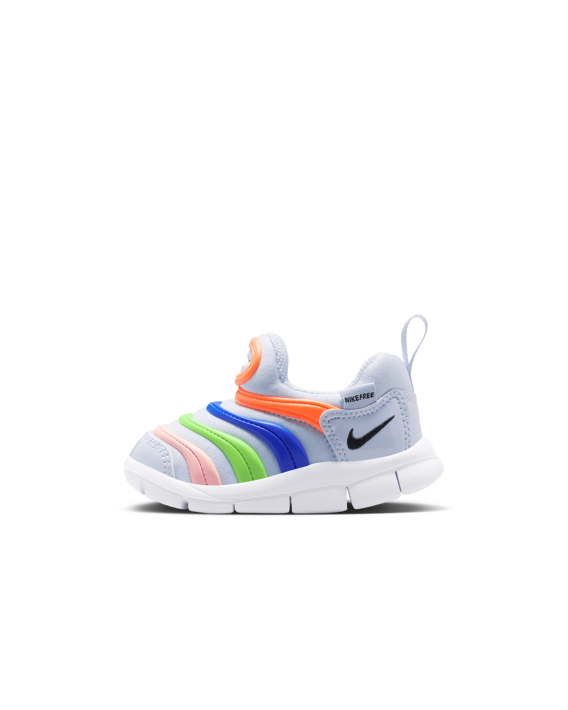 나이키 다이나모 프리 베이비 신발 - 고스트/토탈 오렌지/레이서 블루/블랙