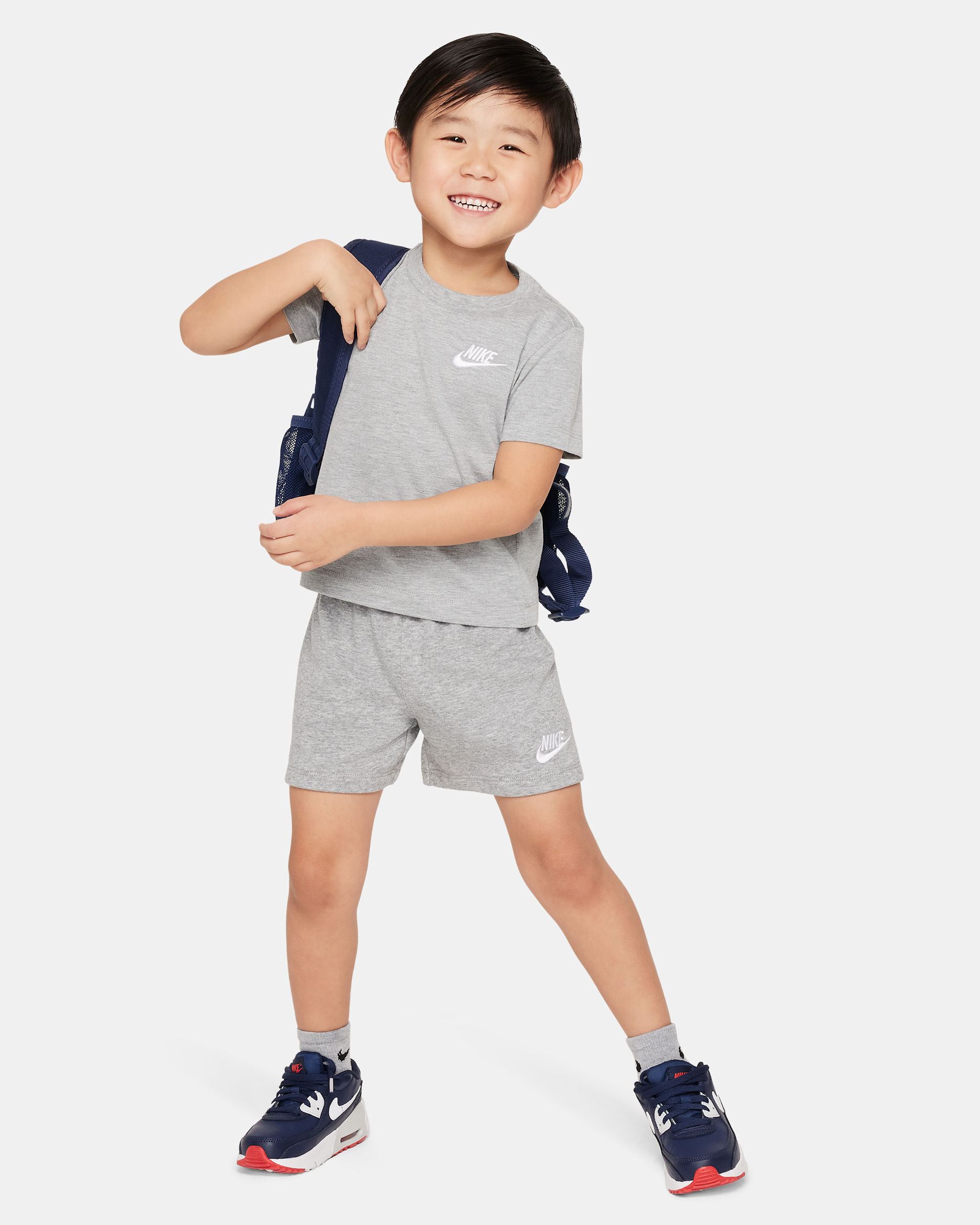 Nike Toddler 2-Piece Knit Shorts Set - Dark Grey Heather