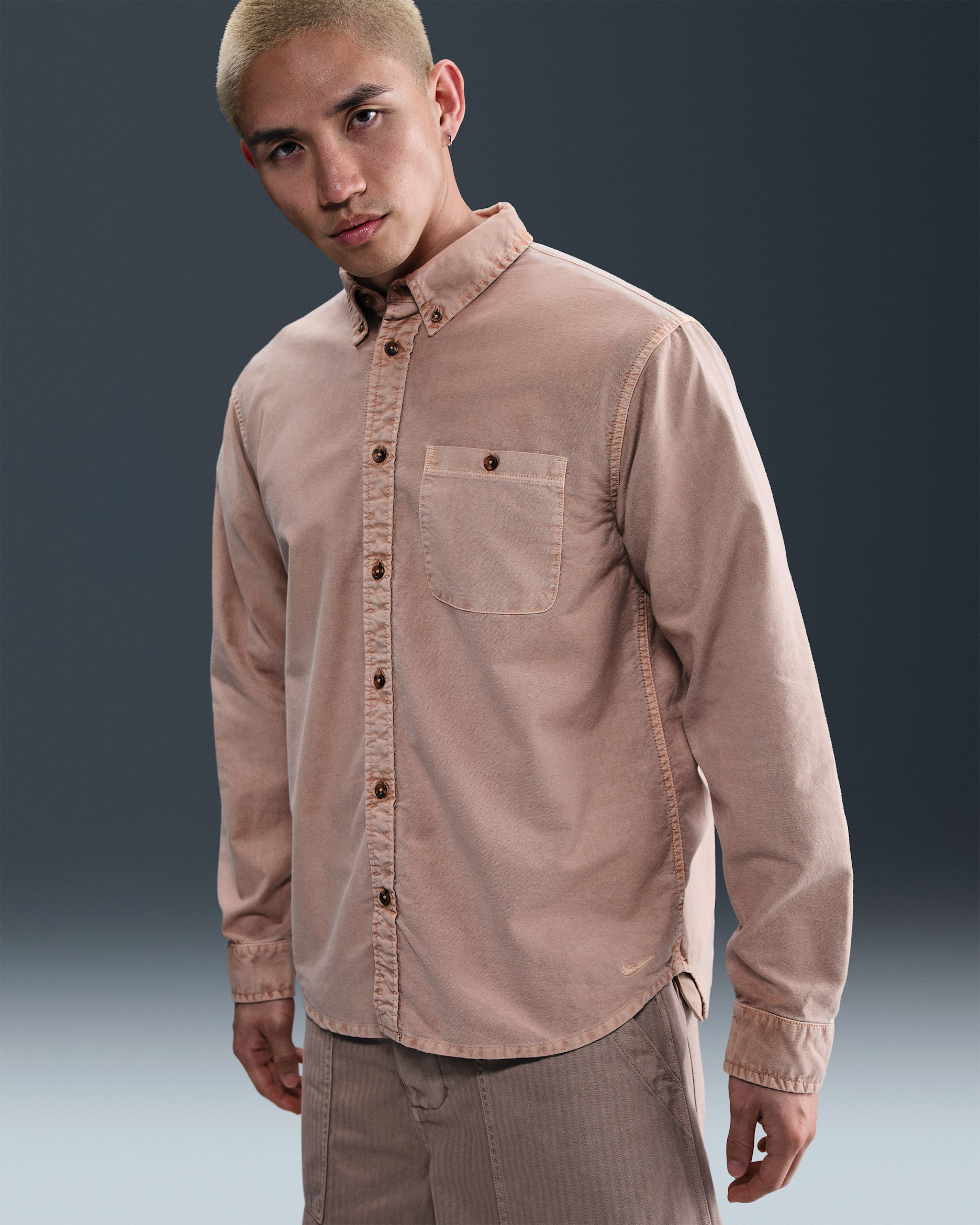 ナイキ ライフ メンズ オックスフォード シャツ - ヘンプ/ヘンプ