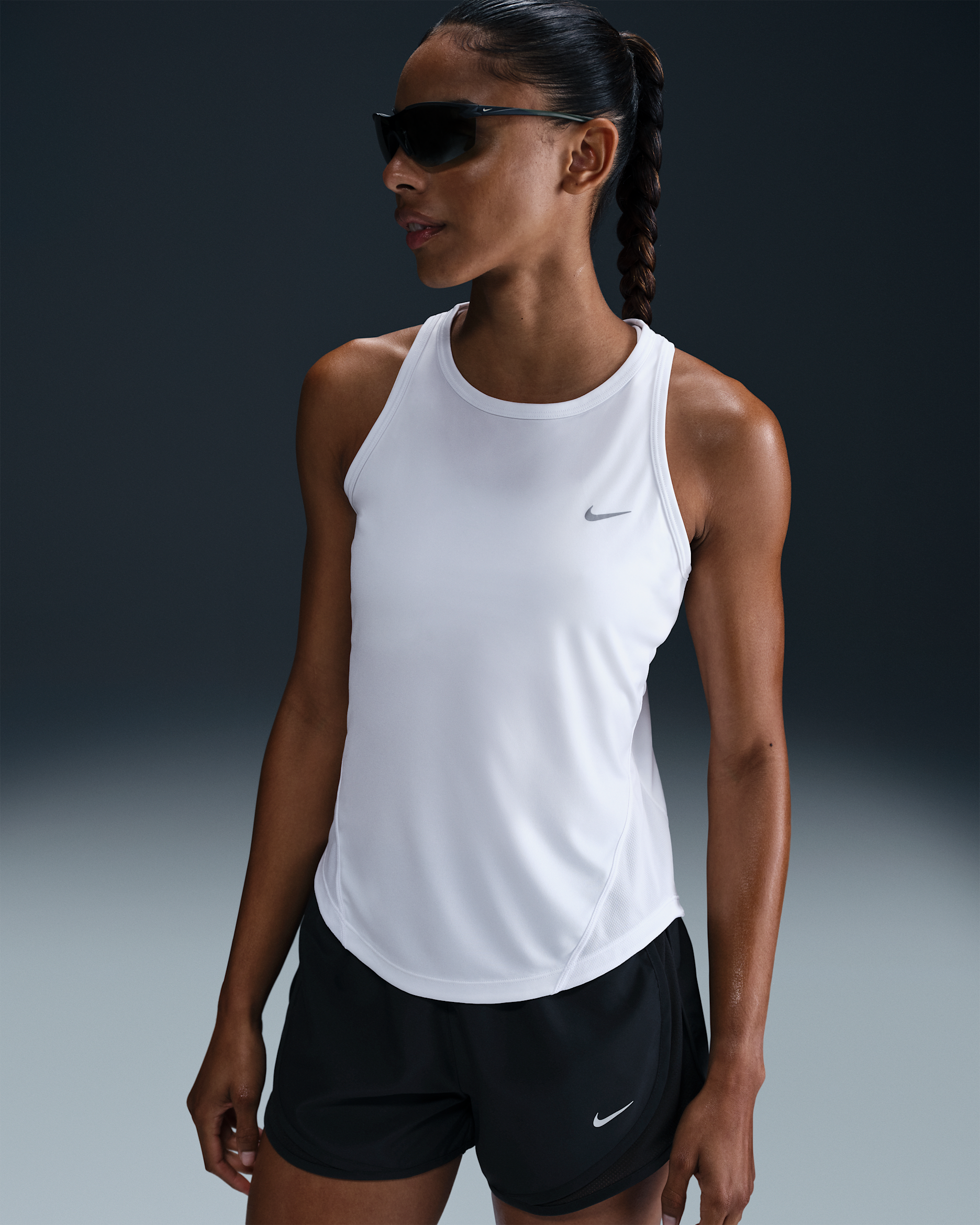 Nike Tempo Camiseta de tirantes de running Dri-FIT - Mujer - Blanco