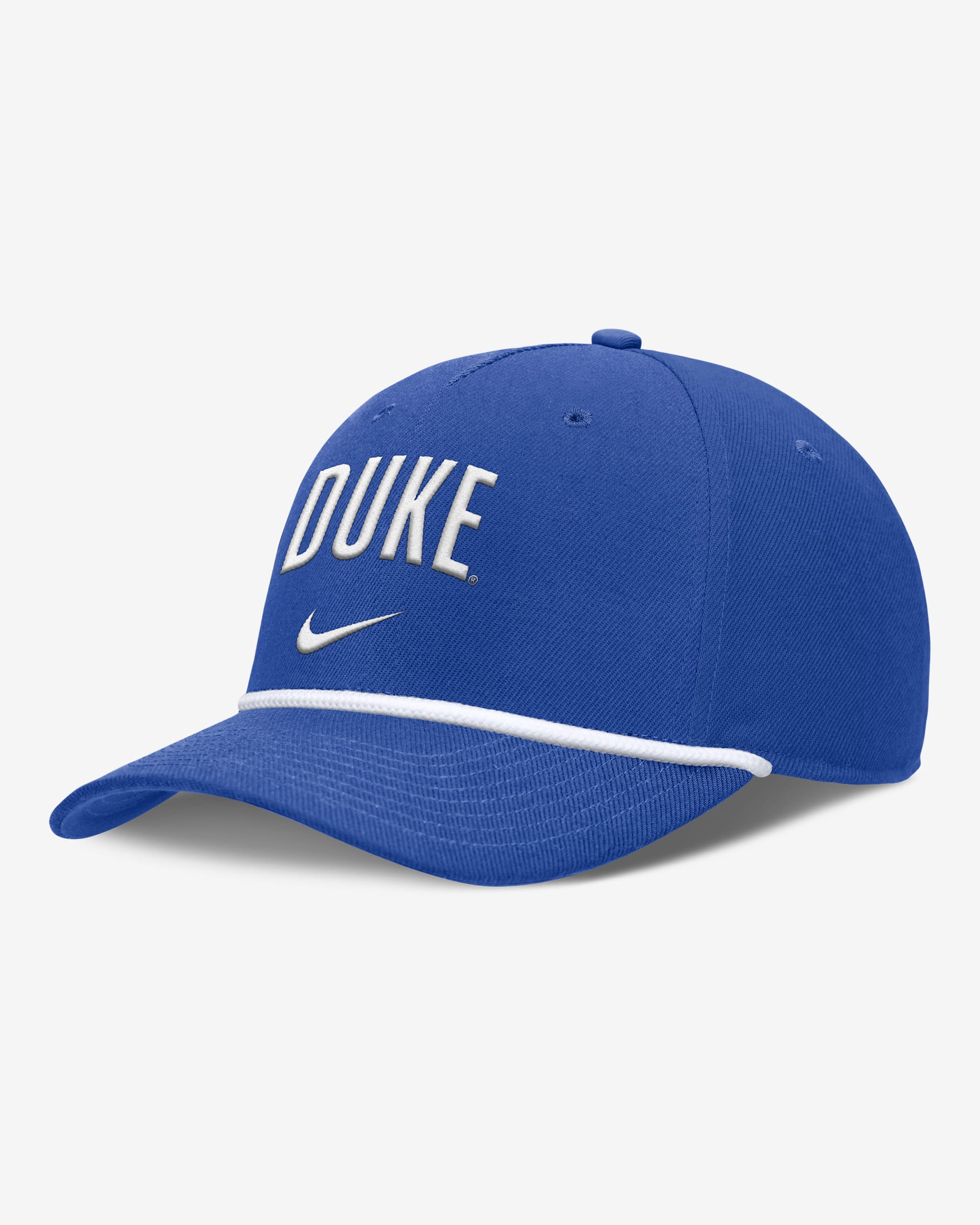 Gorra universitaria Nike ajustable para hombre Duke Primetime Rise Campus - Royal