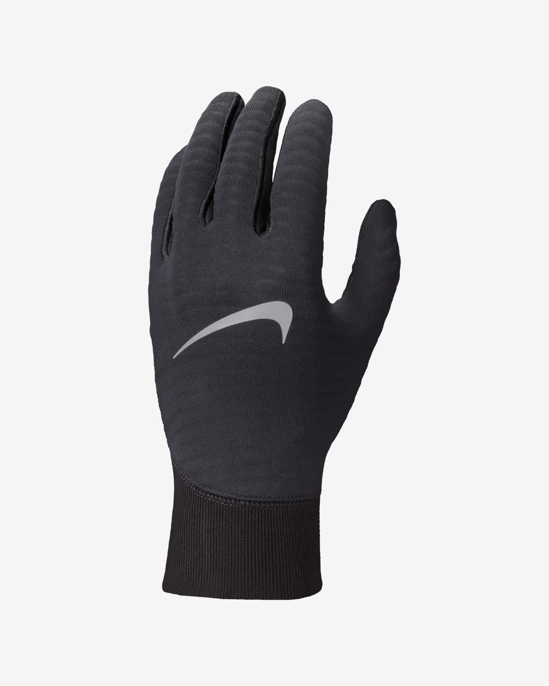 Guantes de correr Therma-FIT para mujer Nike Pacer - Negro/Negro/Plata