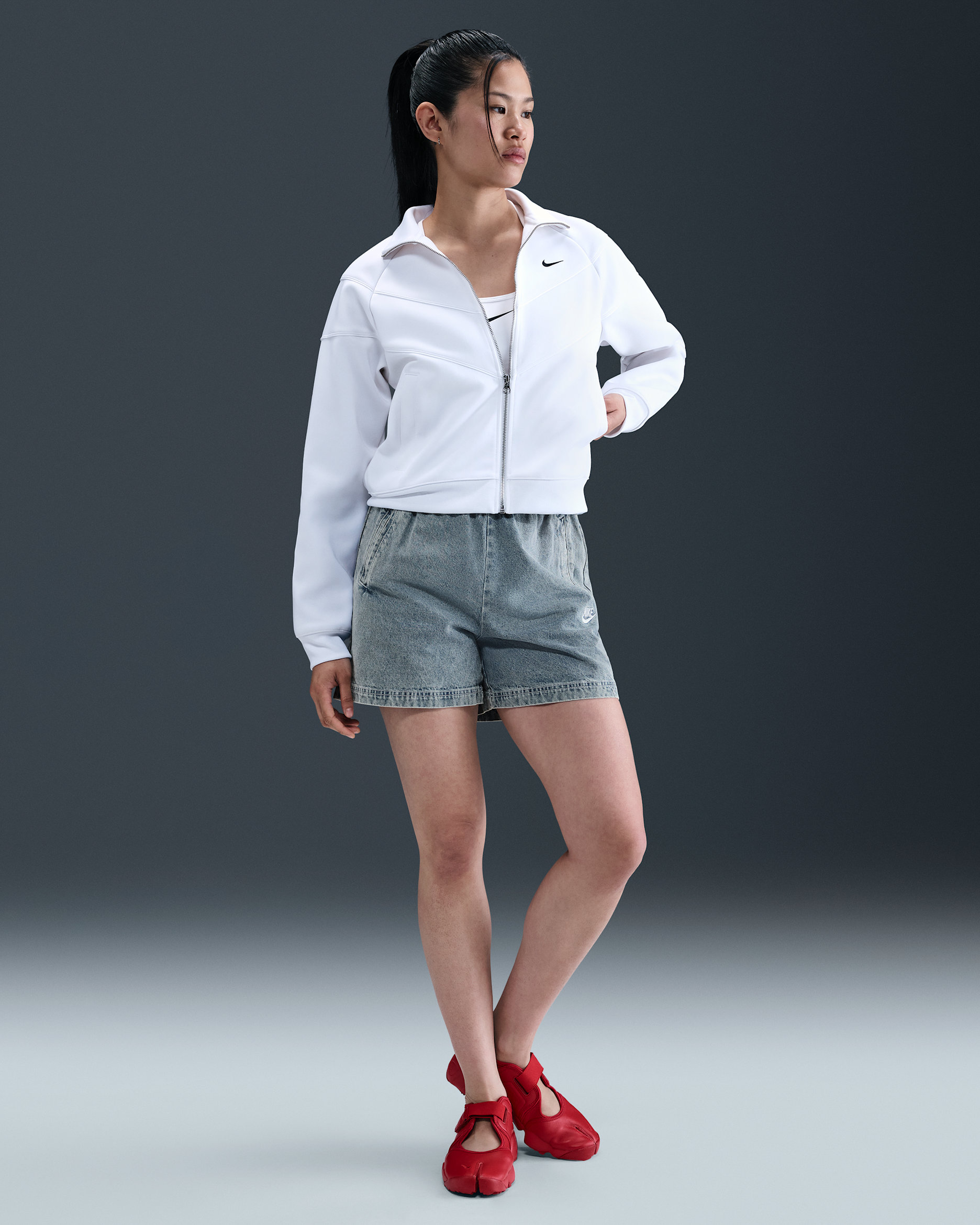 나이키 스포츠웨어 여성 데님 쇼츠 - 라이트 아머리 블루