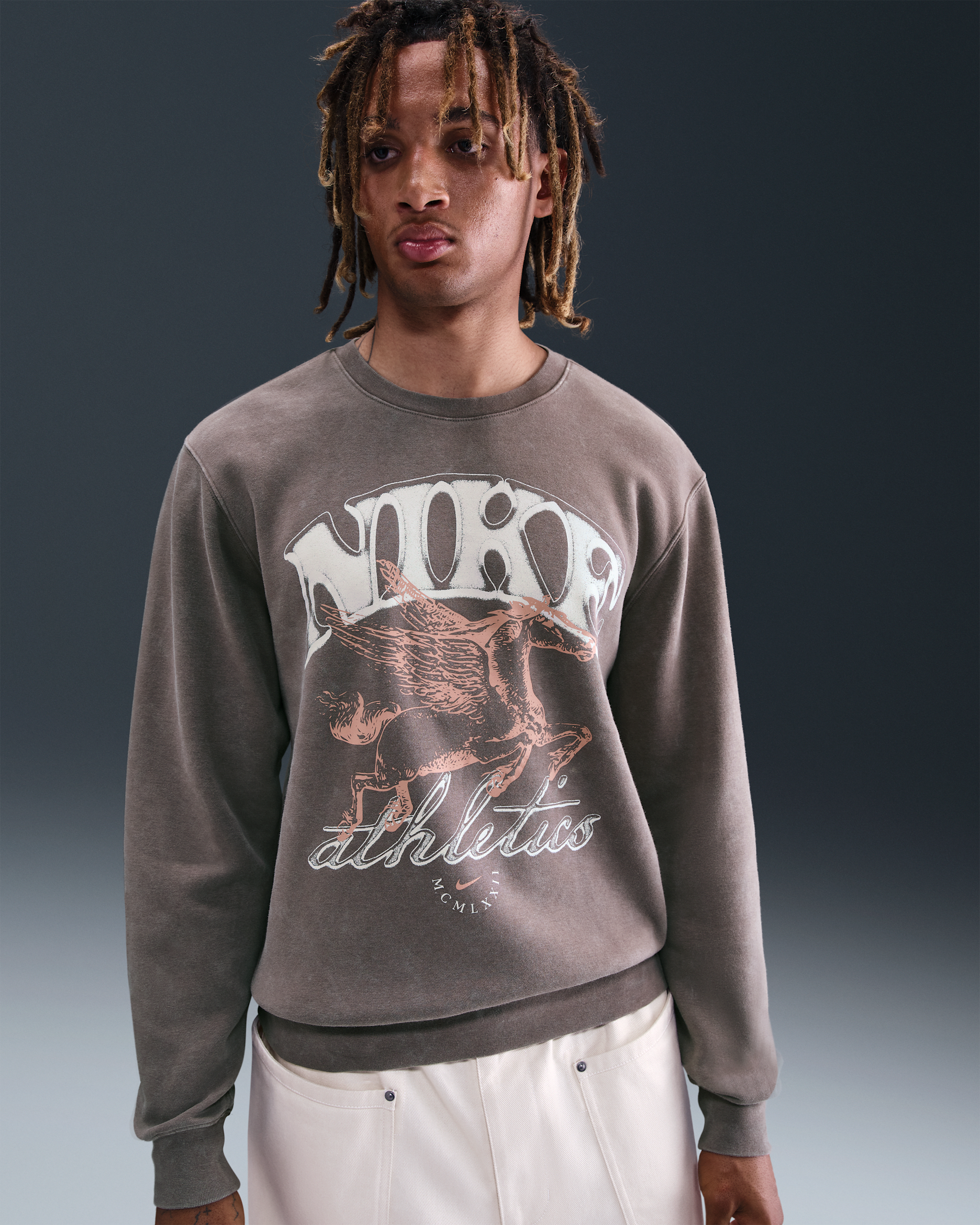 Nike Sportswear Club Fleece Crew - Cave Stone