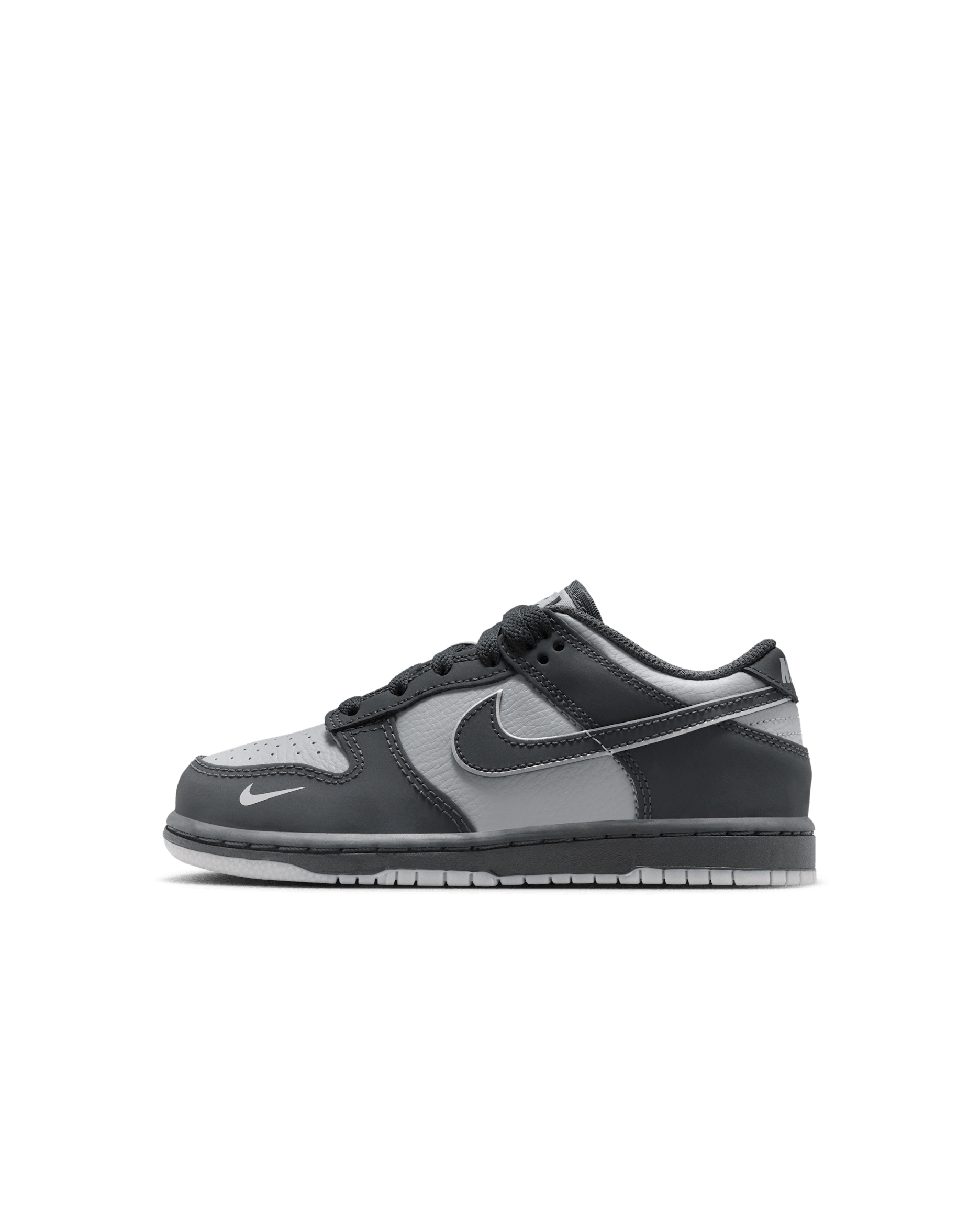 Nike Dunk Low Younger Kids' Shoes - Anthracite/Light Smoke Grey/Metallic Silver/Anthracite
