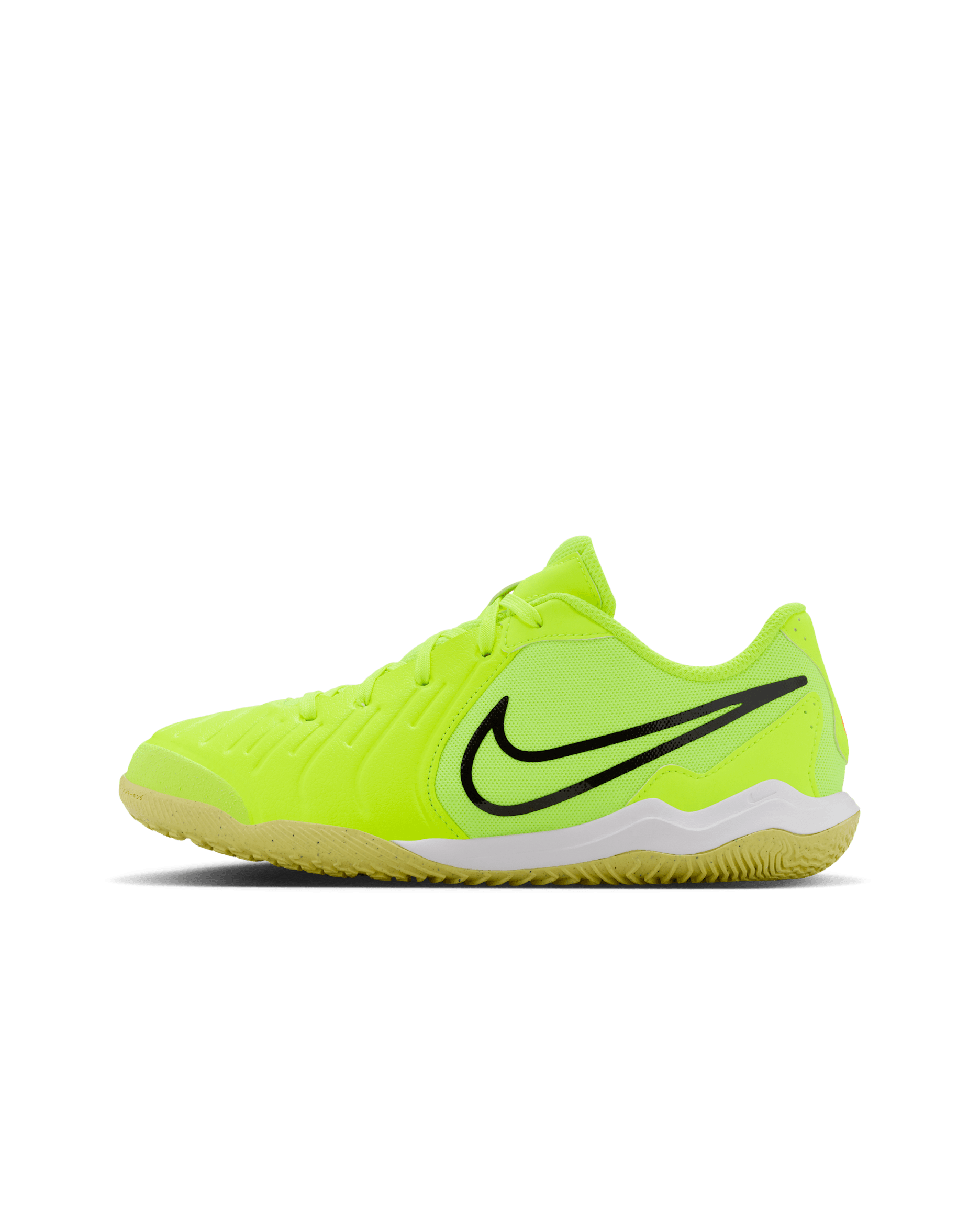 Nike Jr. Tiempo Legend 10 Academy Little/Big Kids' Indoor/Court Low-Top Soccer Shoes - Volt/Black
