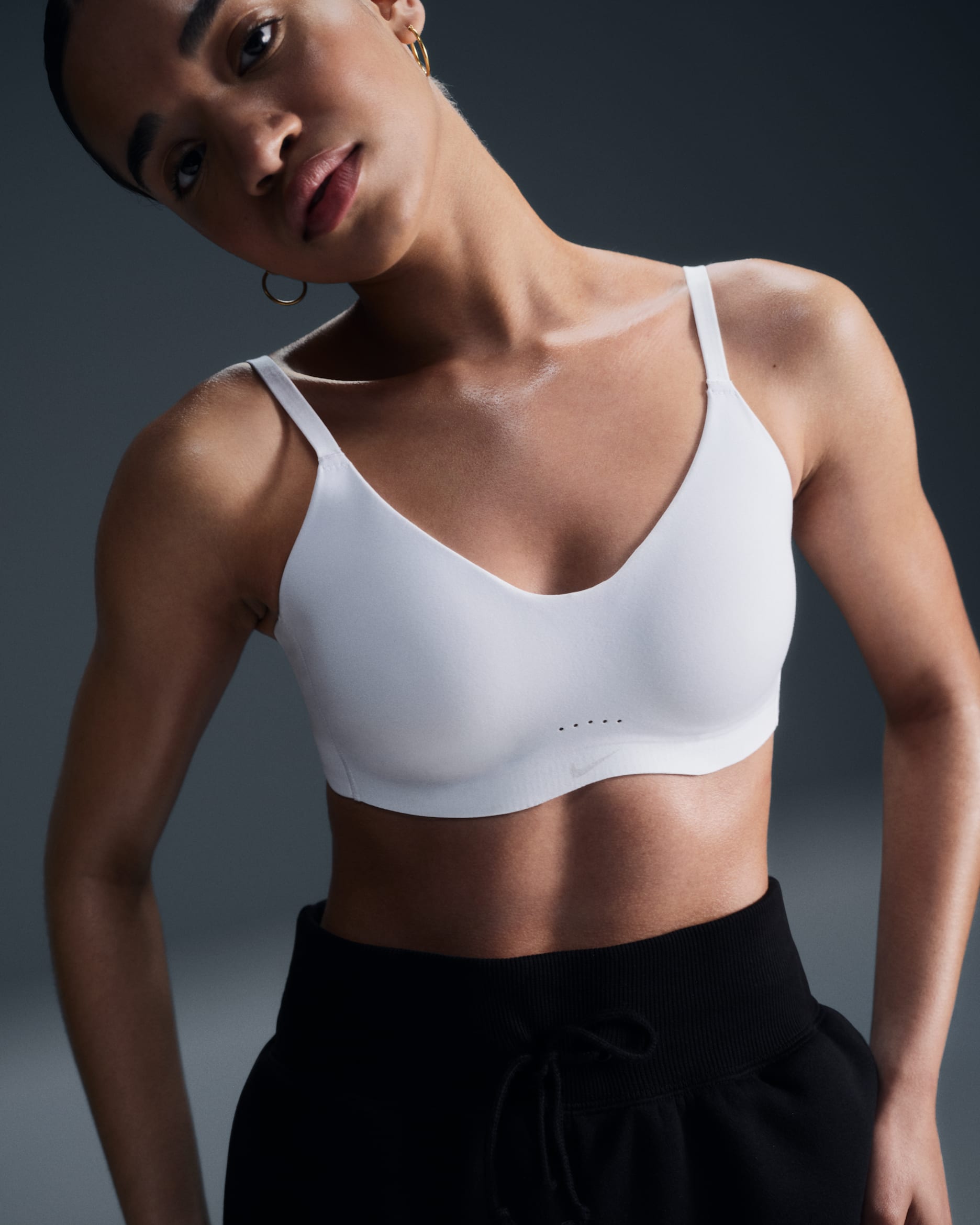 Nike Alate Minimalist Women's Light-Support Padded Convertible Sports Bra - White/Cool Grey