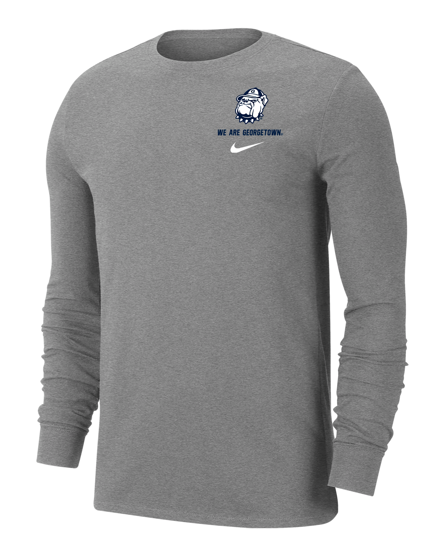 Nike College Dri-FIT (Georgetown) Men's Long-Sleeve T-Shirt - Dark Grey Heather