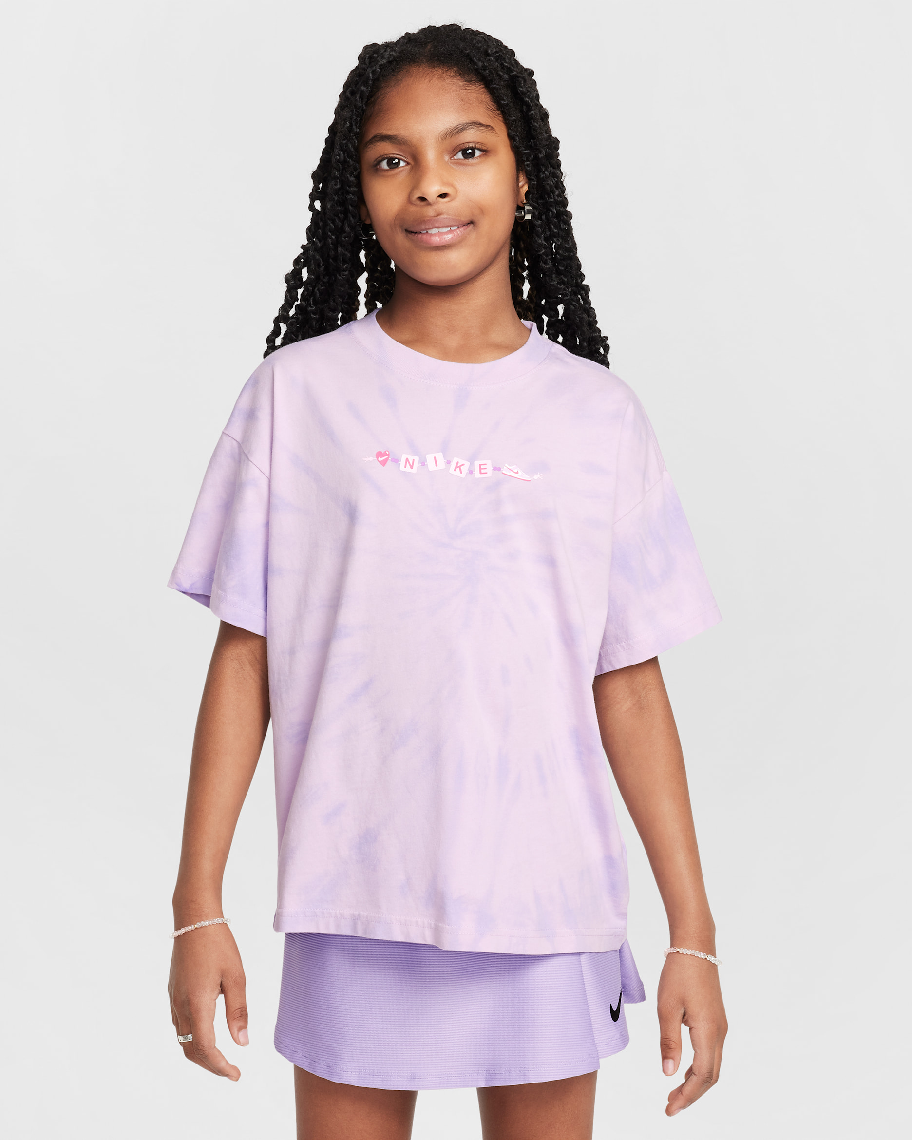 Nike スポーツウェア ジュニア(ガールズ)Tシャツ - ドール/ハイドランジア