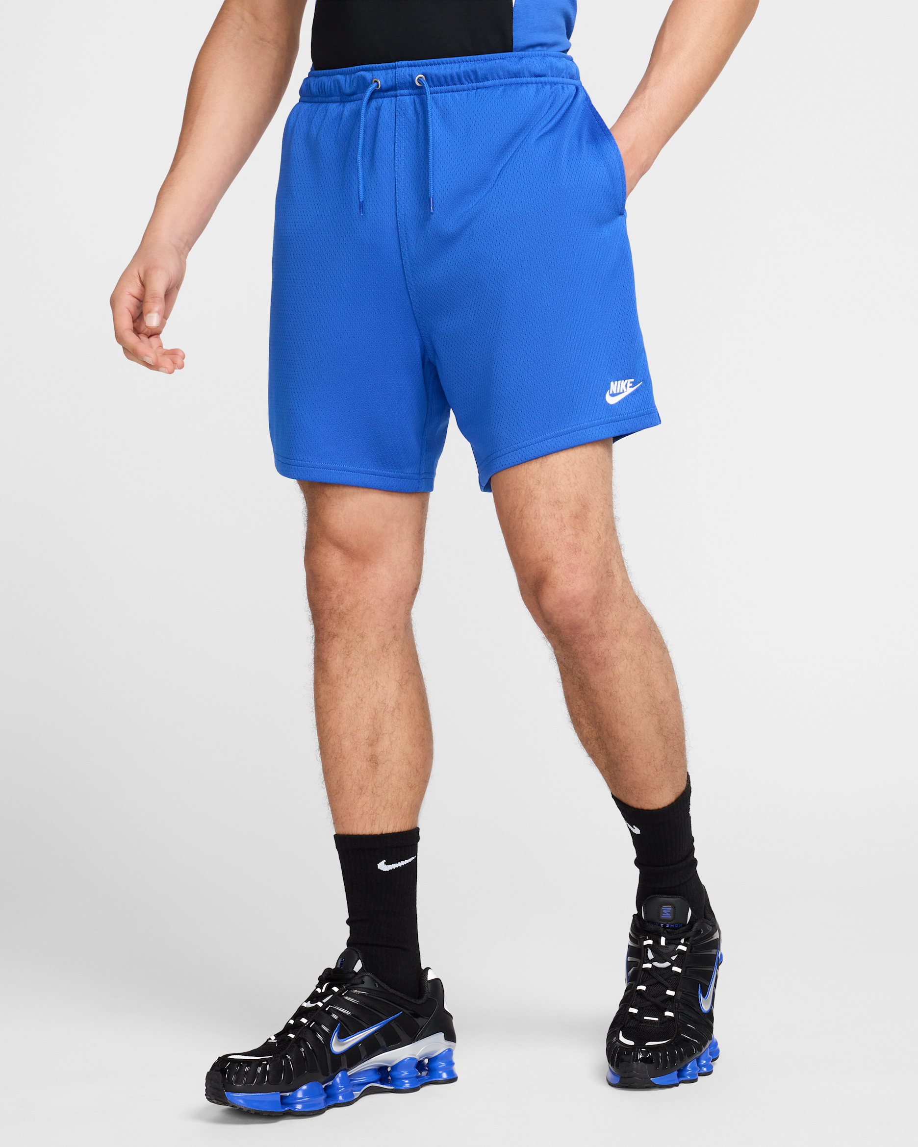 Nike Club Flow nettingshorts til herre - Game Royal/Hvit