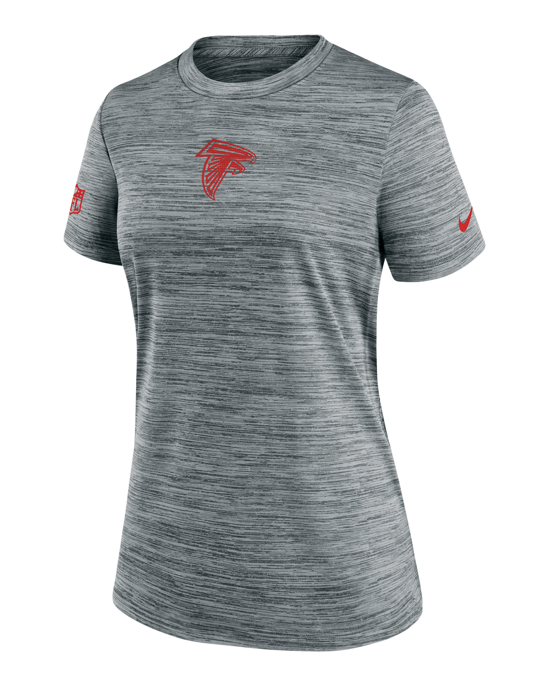 Playera Nike Dri-FIT de la NFL para mujer Atlanta Falcons Sideline Team Issue Velocity - Gris jaspeado